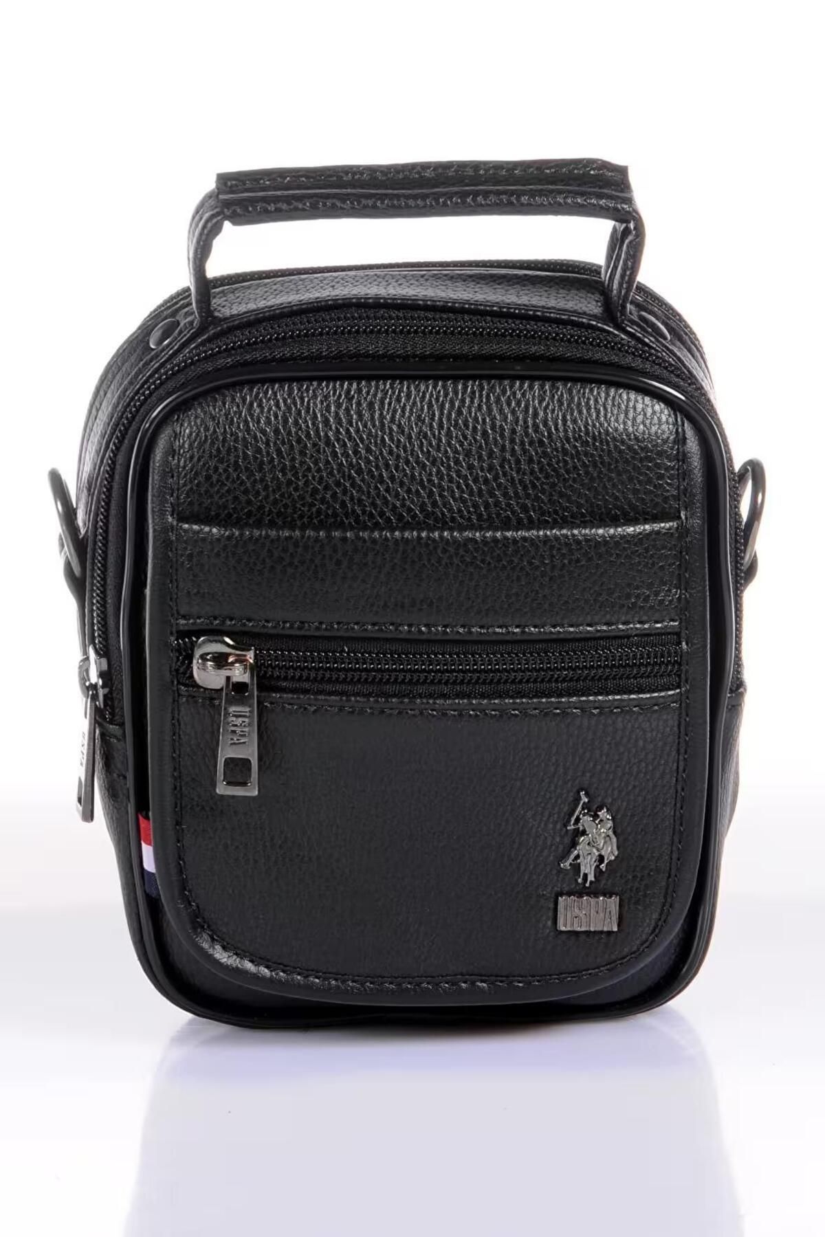 U.S POLO-Unisex Black Handbag Plevr8415 3