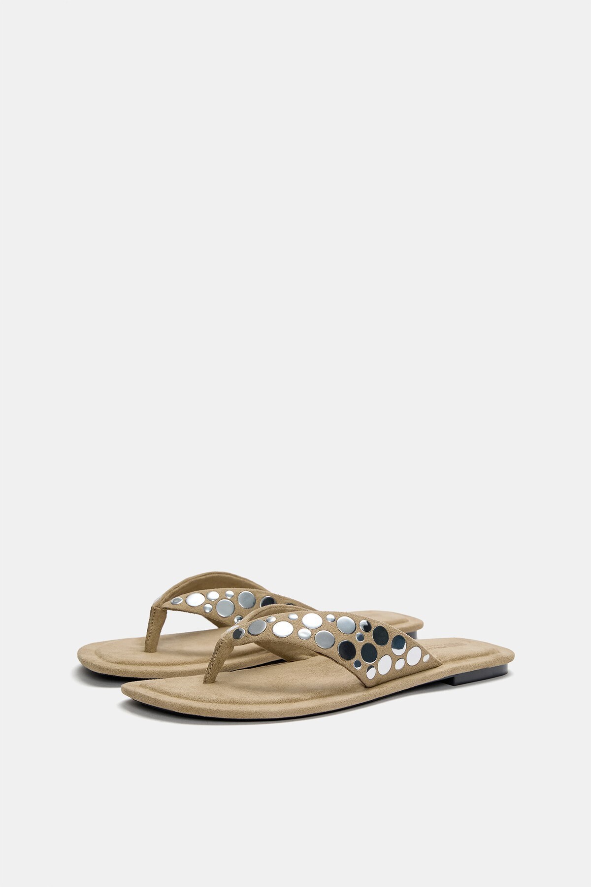Pull & Bear-Embellished flat sandals 4