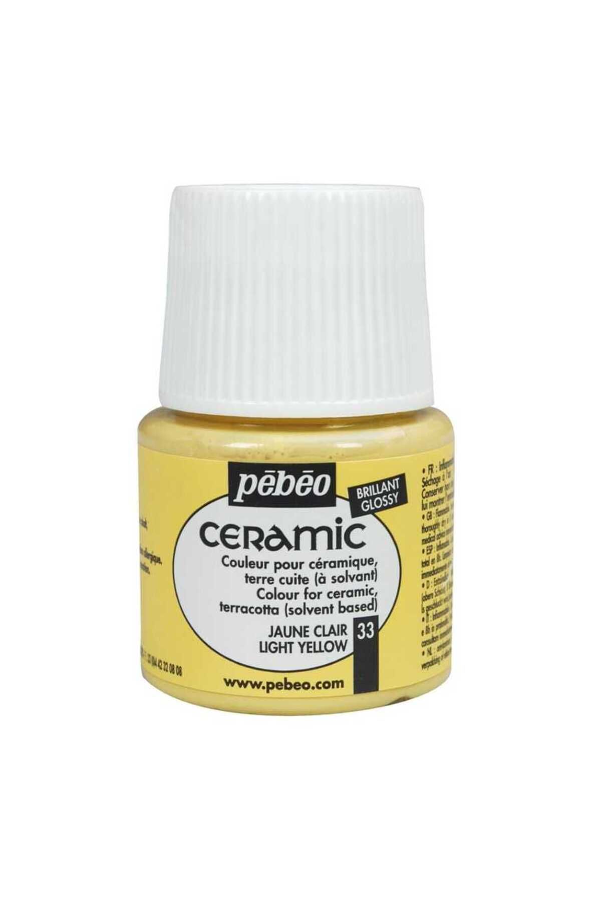 Pebeo-Solvent Based Ceramic Paint 45ml Bottle - 33 Light Yellow 1