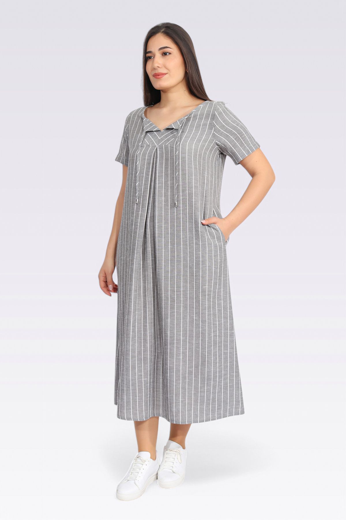 TOLGA SARAÇOĞLU-40433 ROCHIE LUNGĂ DETALIE DUNĂ GRI 3