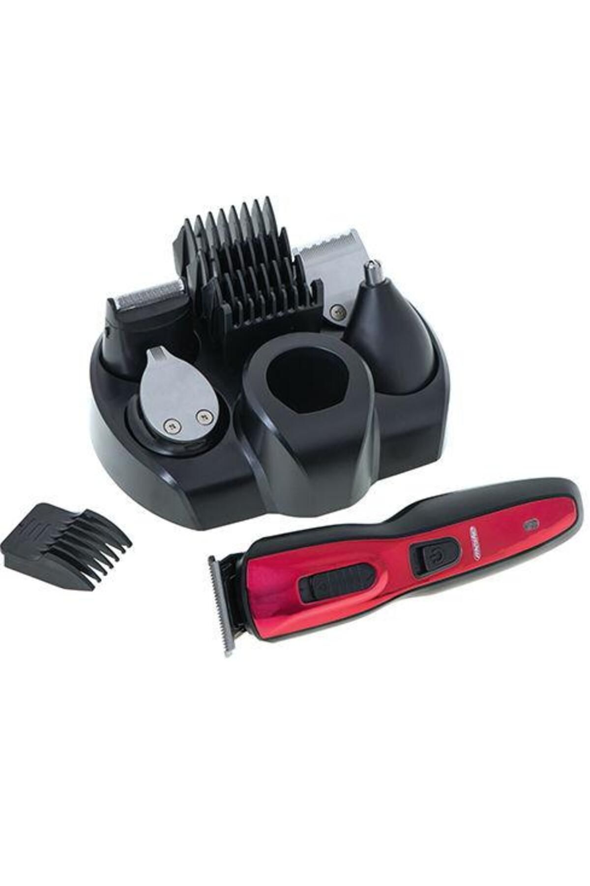 MESKO-Mesko MS 2931 5 in 1 Multifunctional Trimmer Set, Facial and Body Trimming (Black/Red) 4