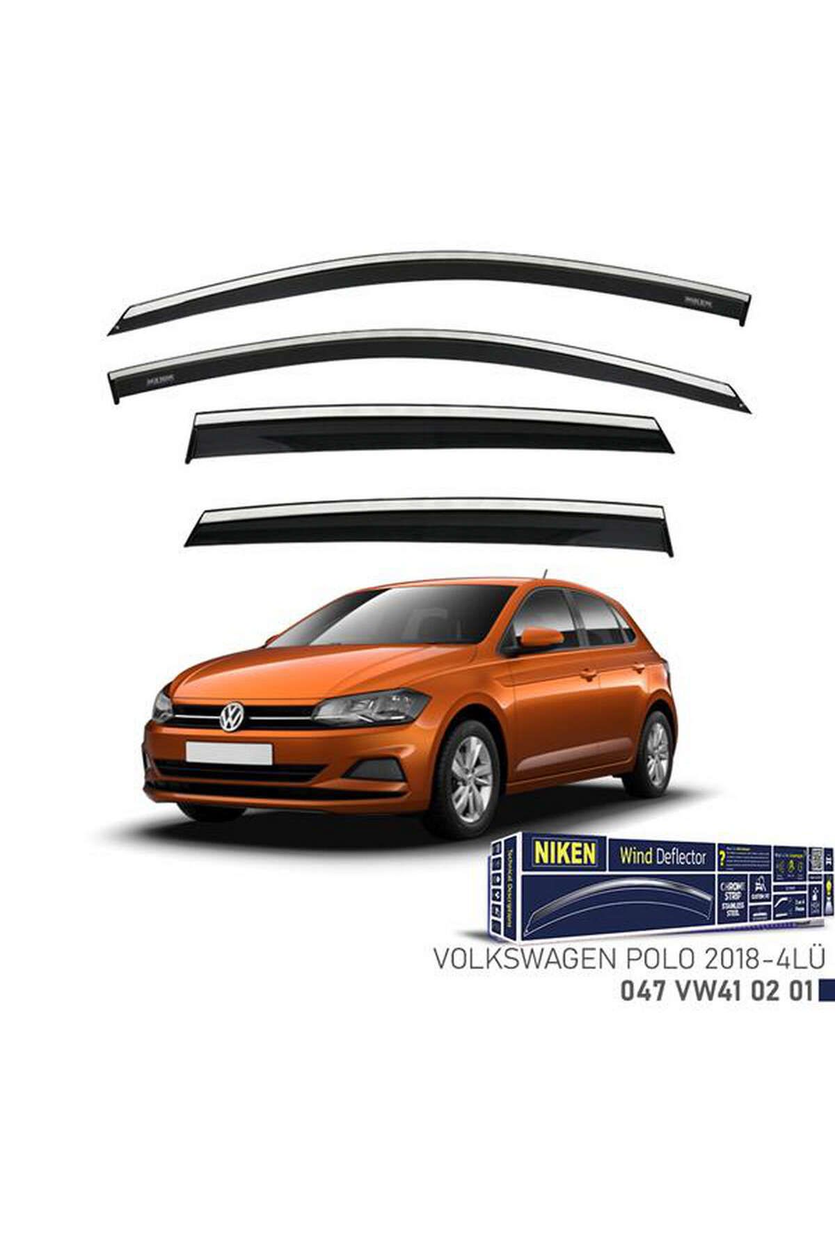 Universsal KROMLU CAM RÜZGARLIĞI VW POLO 2018- 4LÜ ALMLA