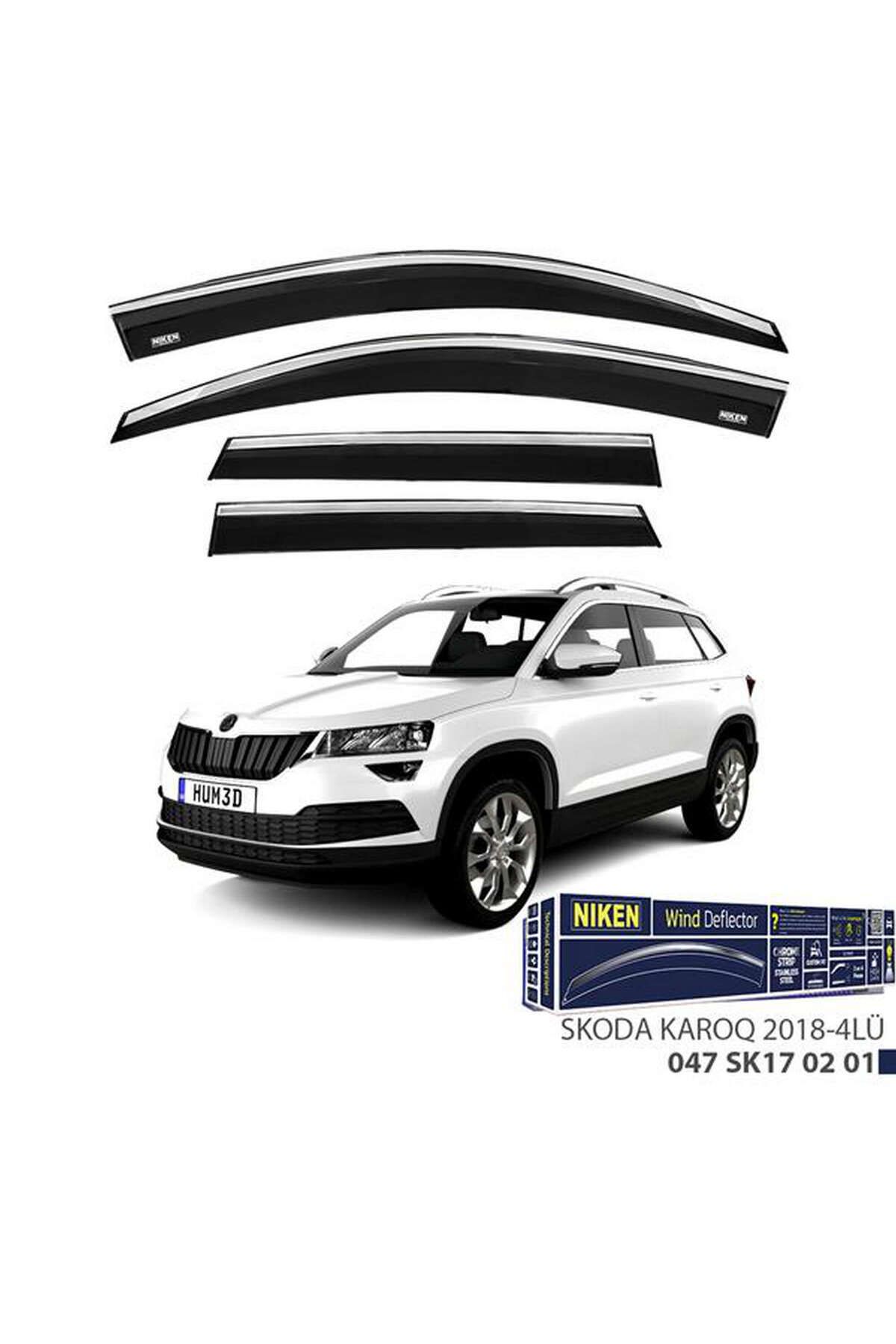 Universsal KROMLU CAM RÜZGARLIĞI SKODA KAROQ 2018- 4LÜ 1491455706
