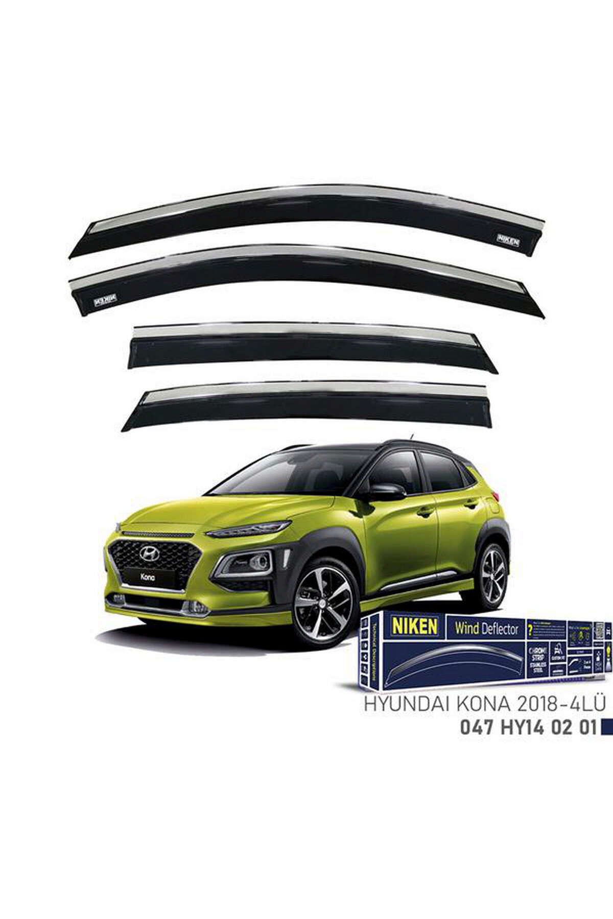 Universsal KROMLU CAM RÜZGARLIĞI HYUNDAI KONA 2018- 4LÜ 1491855706