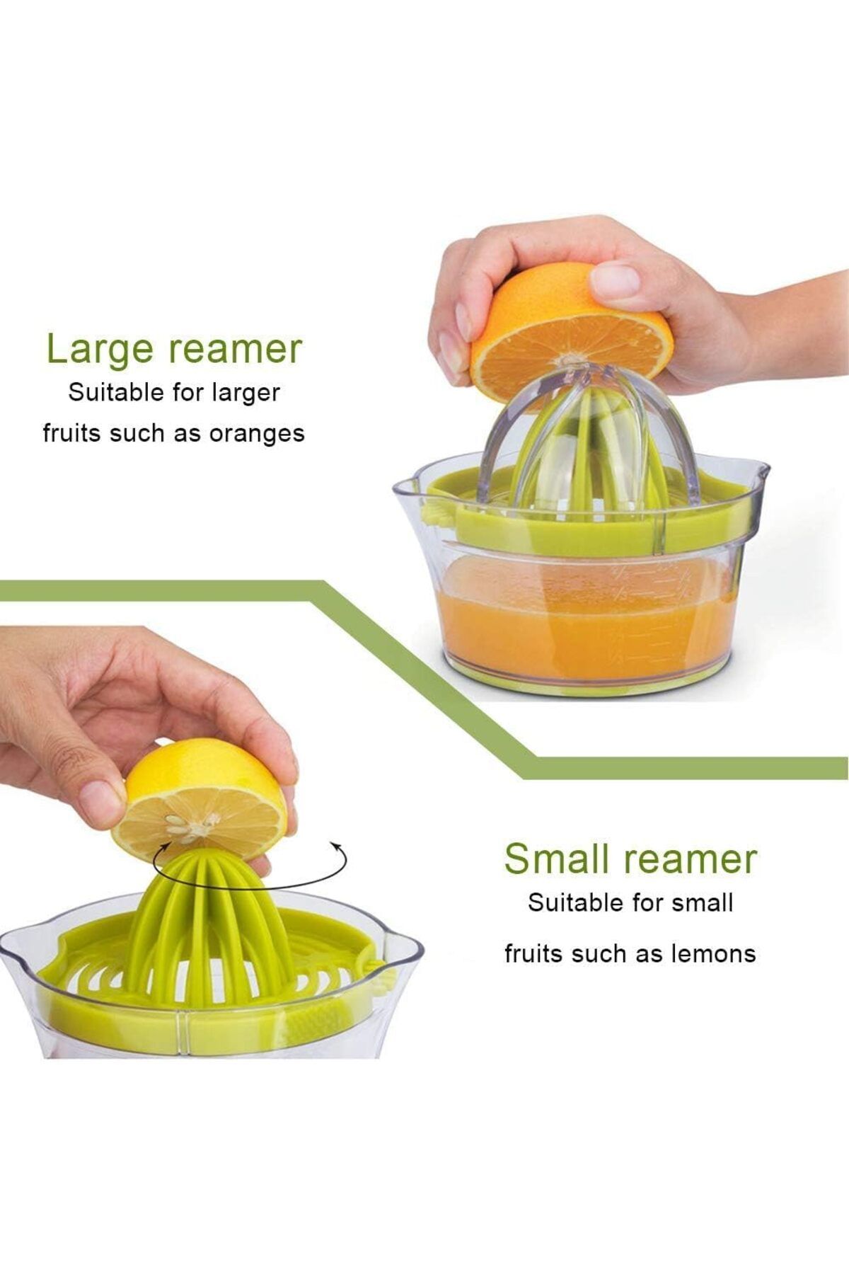 COOYA-Lemon Manual Hand Squeezer with Built-in Measuring Cup Grater, Multi-function Ginger Garlic Grater 4