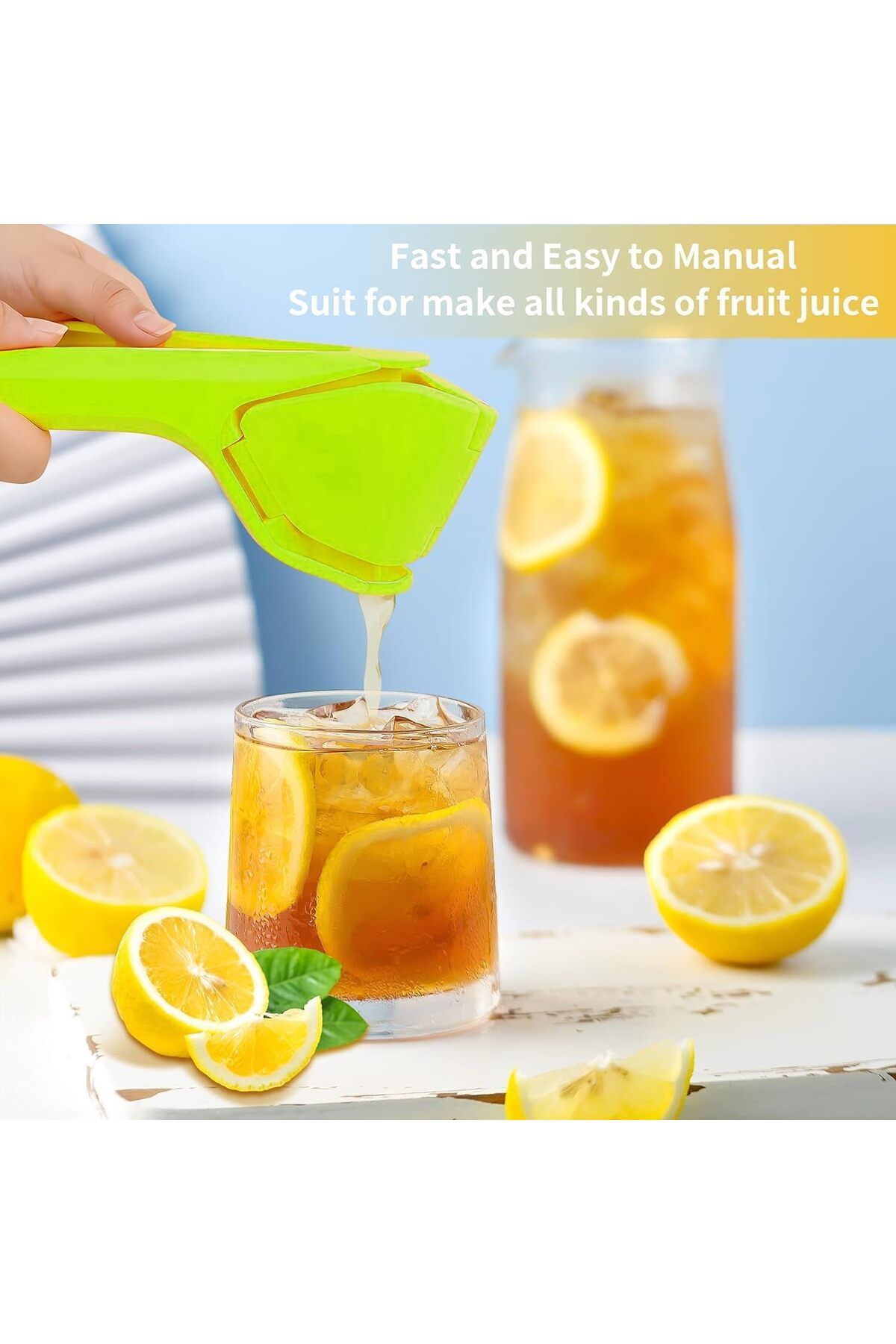 COOYA-Lemon Squeezer,Effortless Manual Flat Lime Juicer Squeezer,Folds Design for Saving Space Storage 5