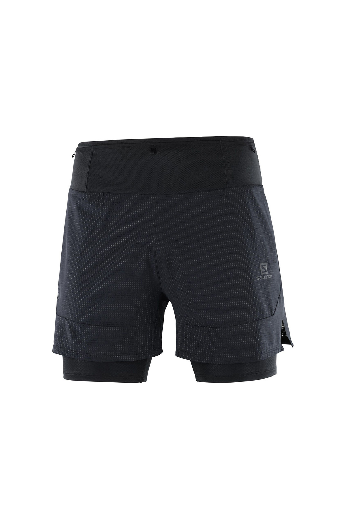 سالومون شورت ورزشی مردانه SENSE 2IN1 مشکی LC1743700