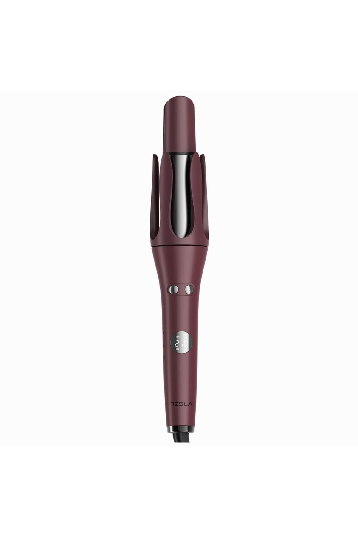 TESLA-Tesla ACH500BBD Hair Curler, 45 W, 210 degrees, Ionic Function, LED Display, Ceramic, (Red) 4