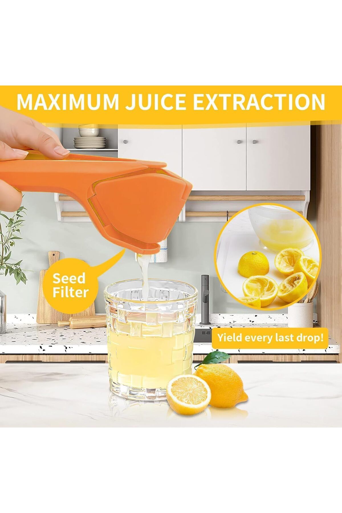 COOYA-Lemon Squeezer,Effortless Manual Flat Lime Juicer Squeezer,Folds Design for Saving Space Storage 3