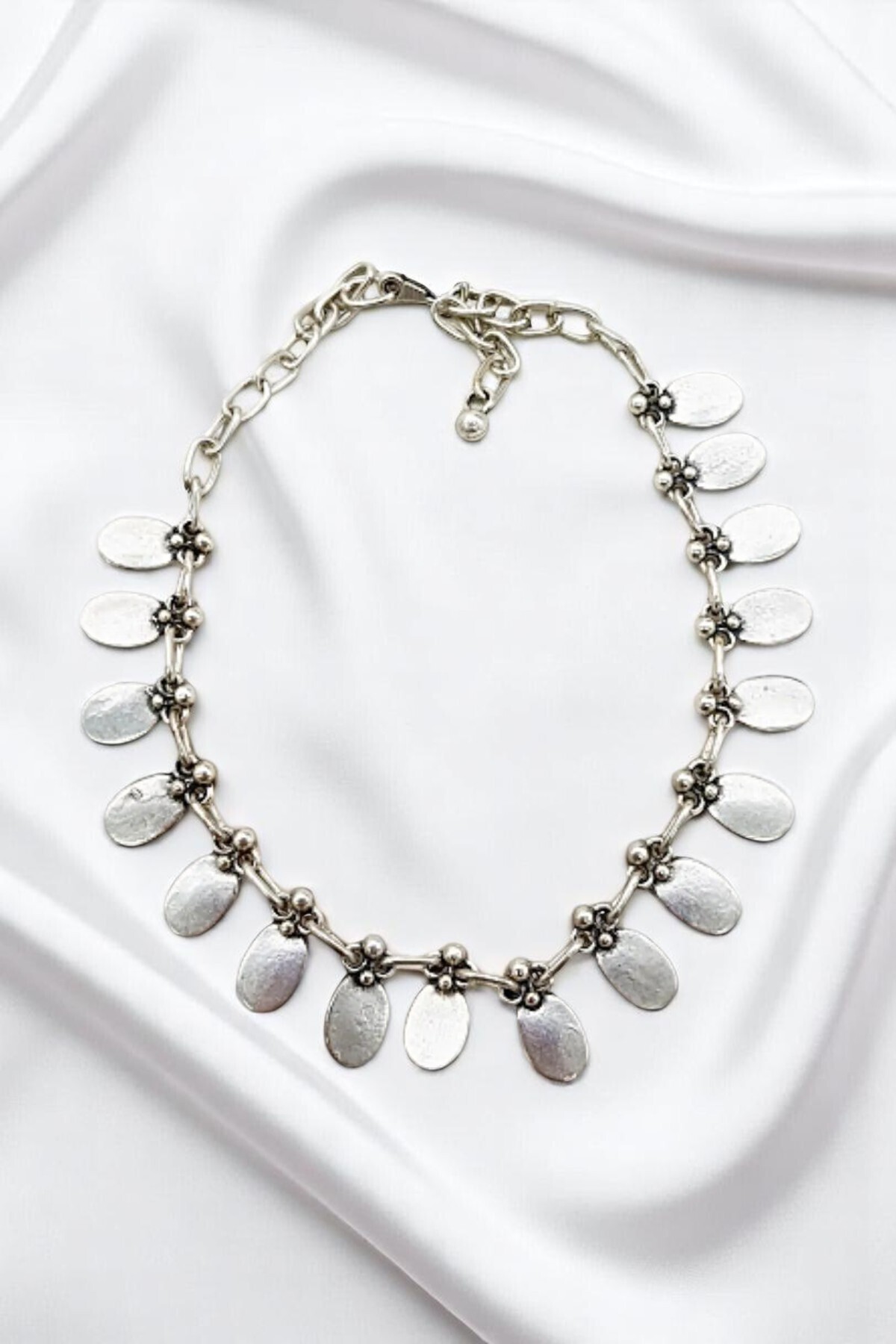 PETEK AKSESUAR Bohem Etnik Gümüş Kaplama Halhal Pul