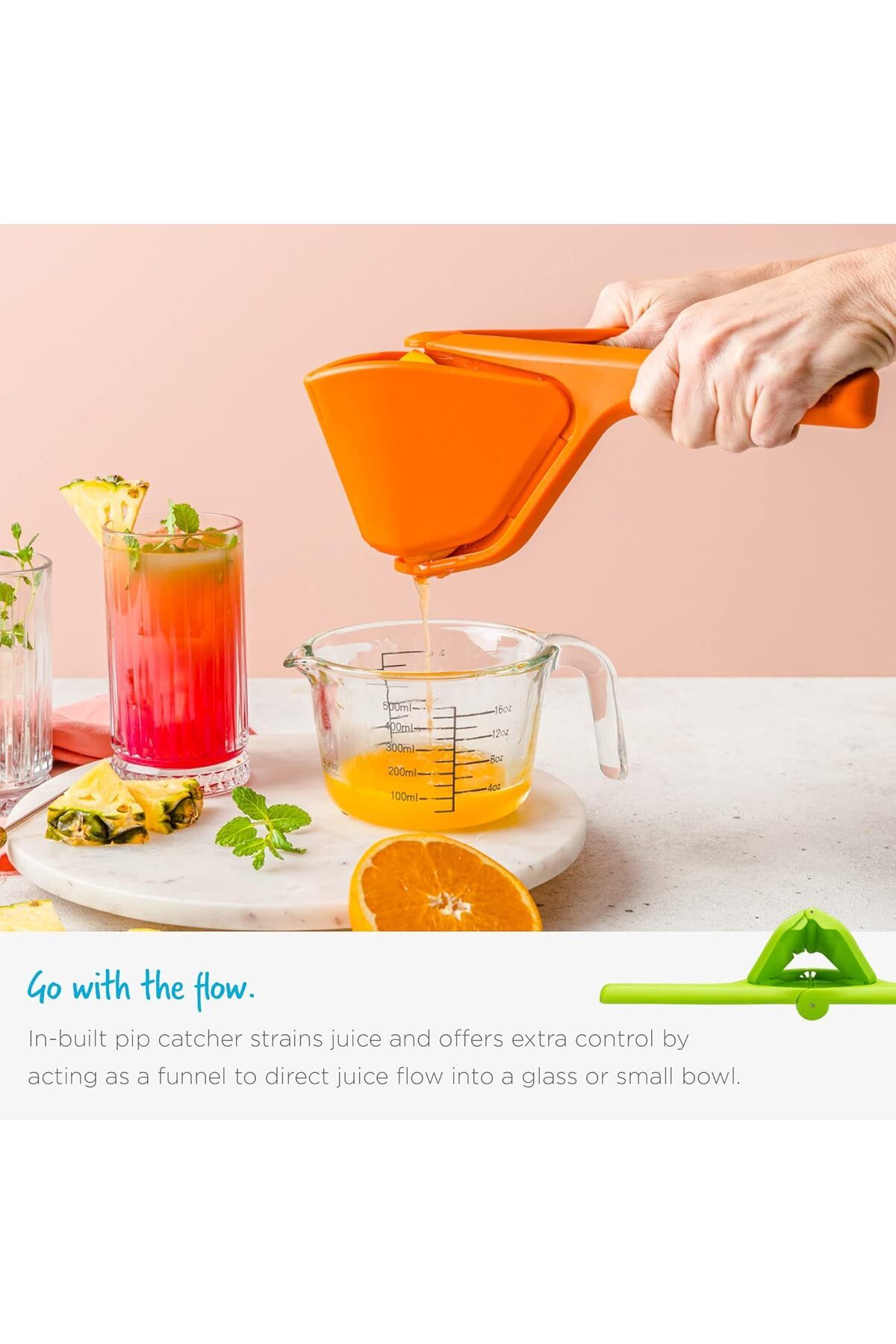 COOYA-Manual and Foldable Citrus Juicer | Easy Lemon Squeezer with Sideways Pivot to Increase Leverage 5