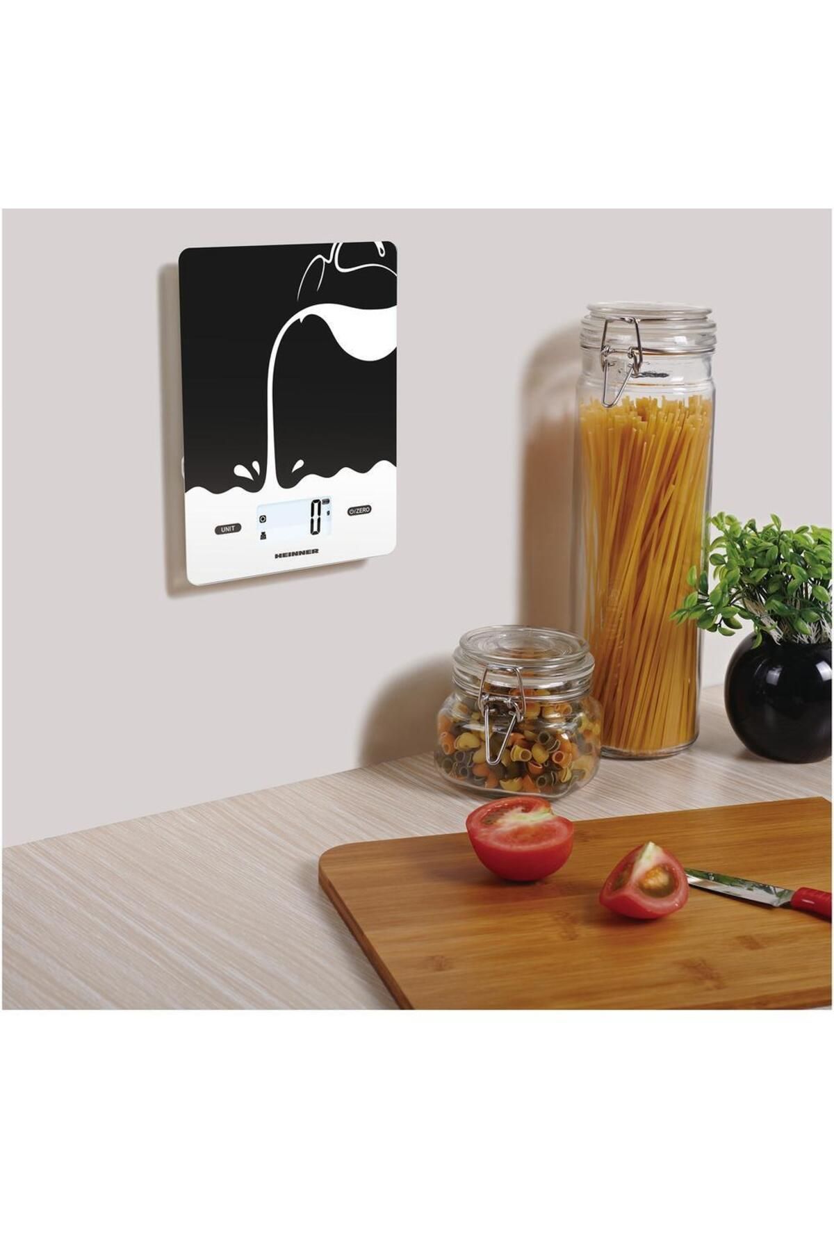 Heinner-Cantar de bucatarie Heinner HKS-BK5USB, 5kg, sticla securizata 3mm, display lcd, control touch 3