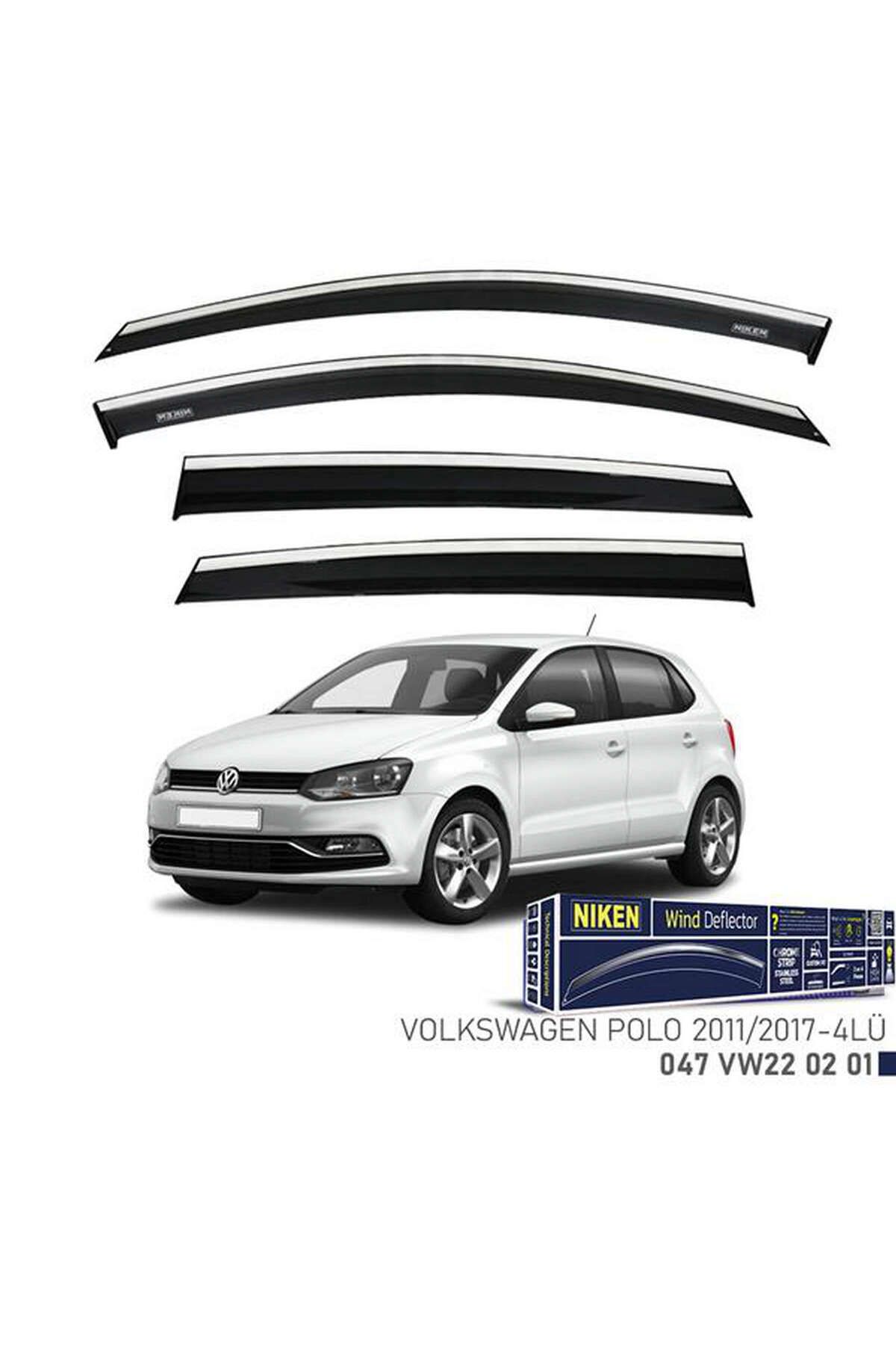 Universsal KROMLU CAM RÜZGARLIĞI VW POLO 2011-2017 4LÜ ALMLA