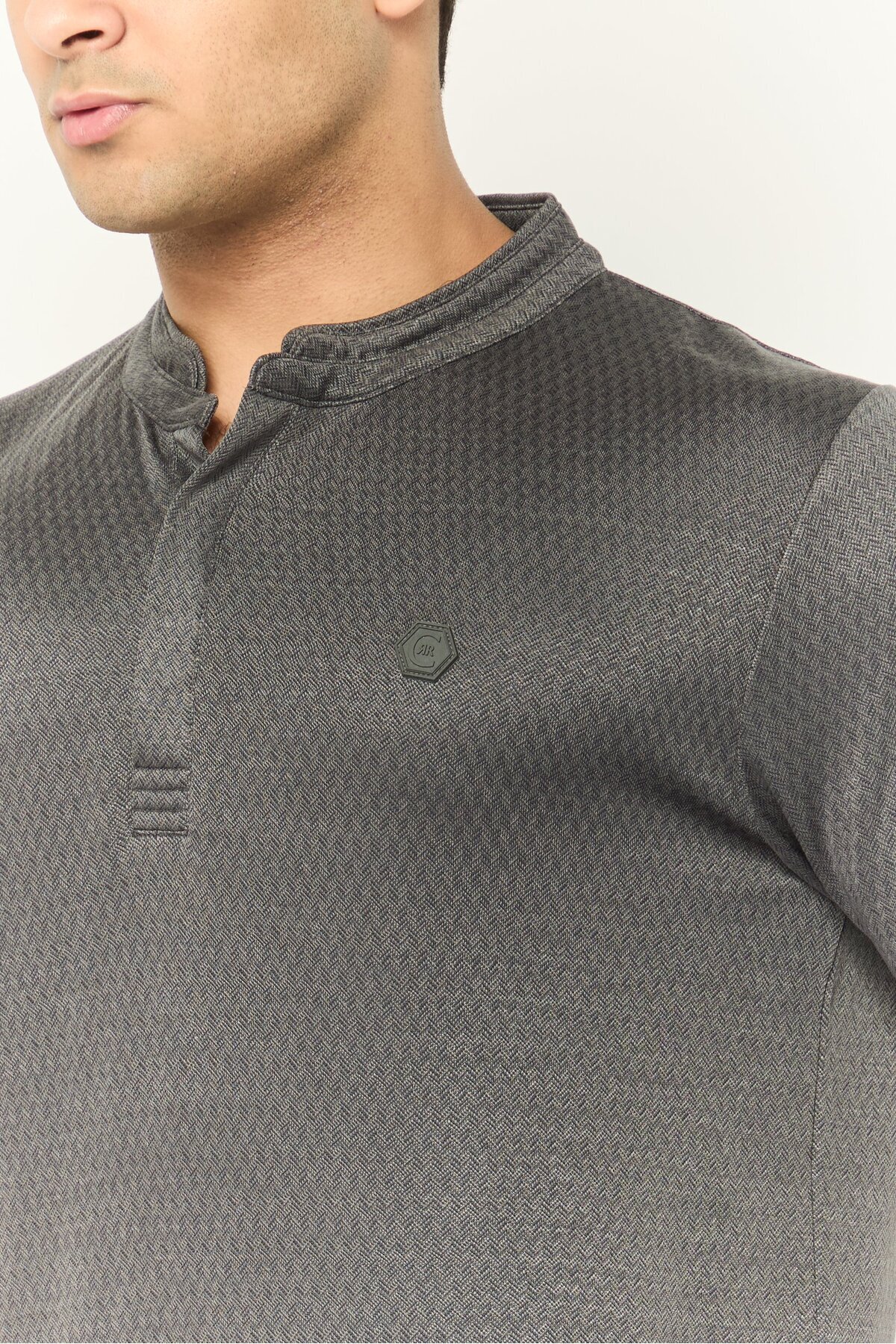 Cerruti 1881-Men Regular Fit Short Sleeve Brand Logo Polo Shirt, Dark Grey 3