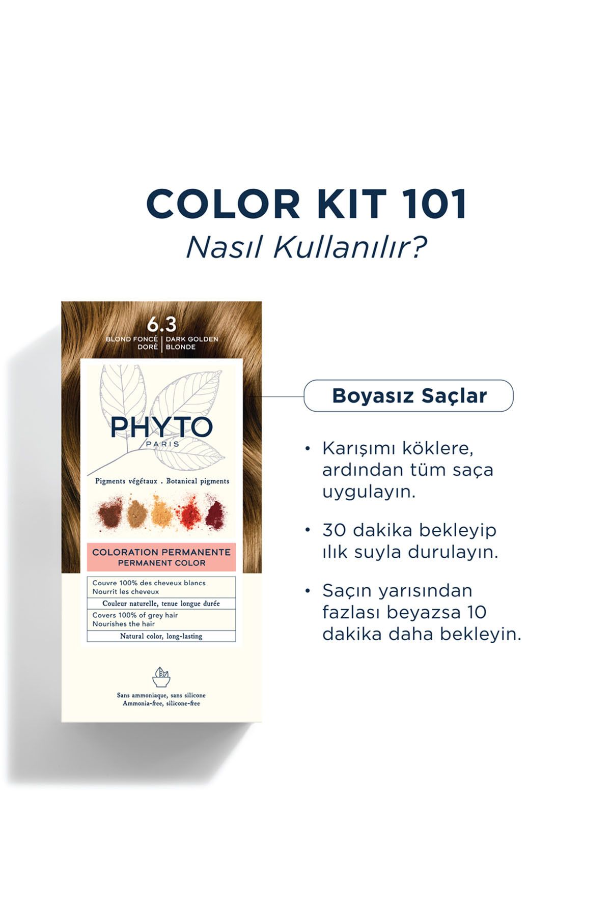 Phyto-Dark Auburn Dore 6.3 – Permanente pflanzliche Haarfarbe ohne Ammoniak 3