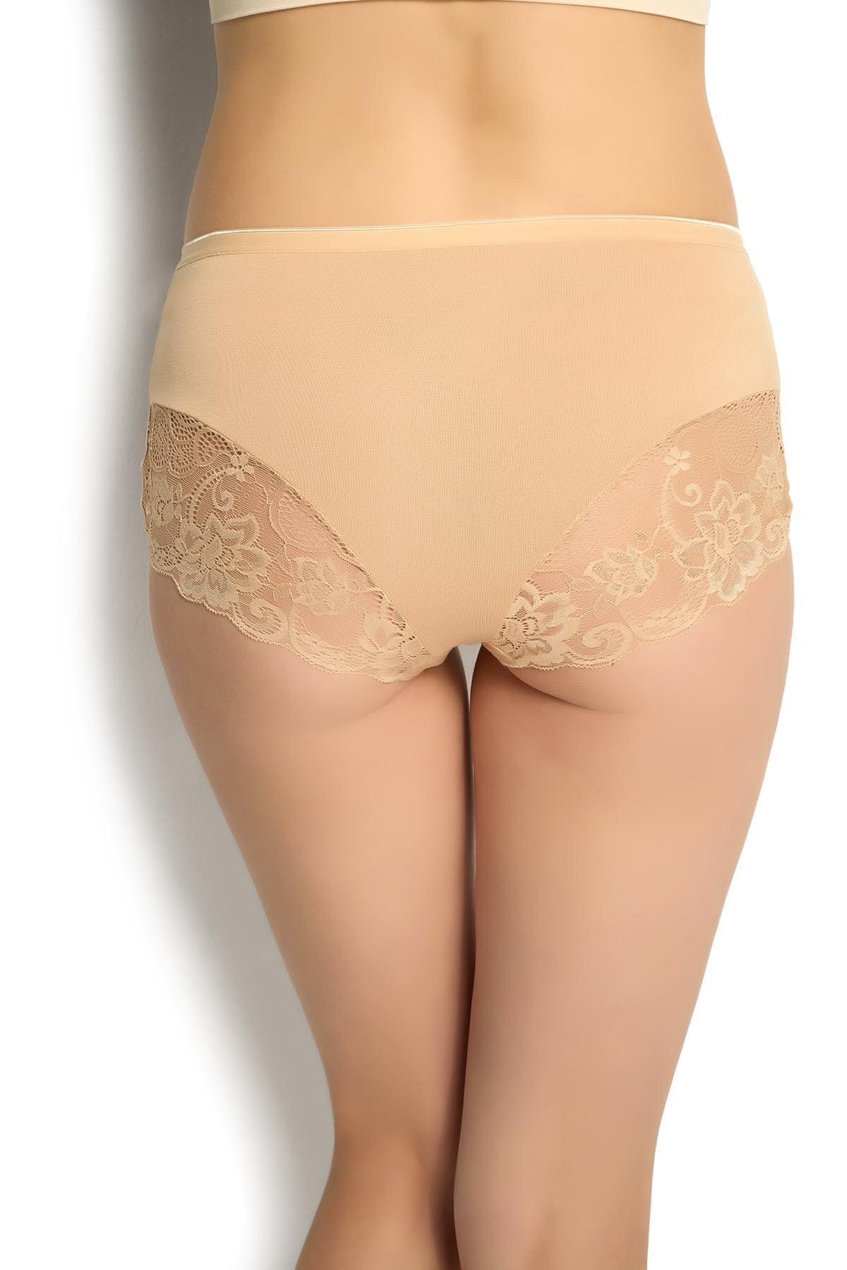 Jiber-Chiloți de damă cu talie înaltă din dantelă - culoare piele 692 3