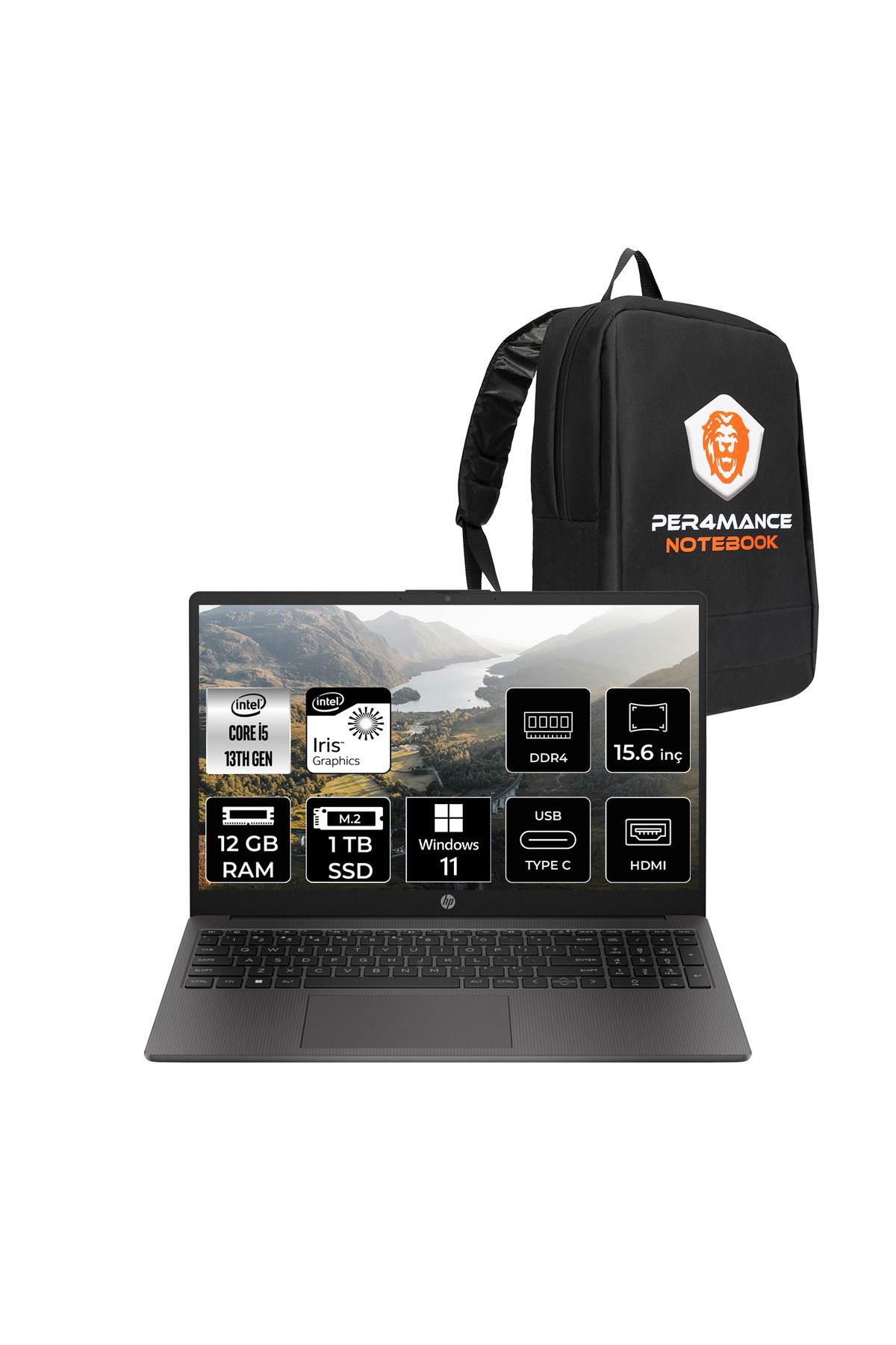 250 G10 Intel Core i5 1334U 12GB RAM 1TB SSD 15.6'' FHD W11H Dizüstü Bilgisayar & PER4 ÇANTA