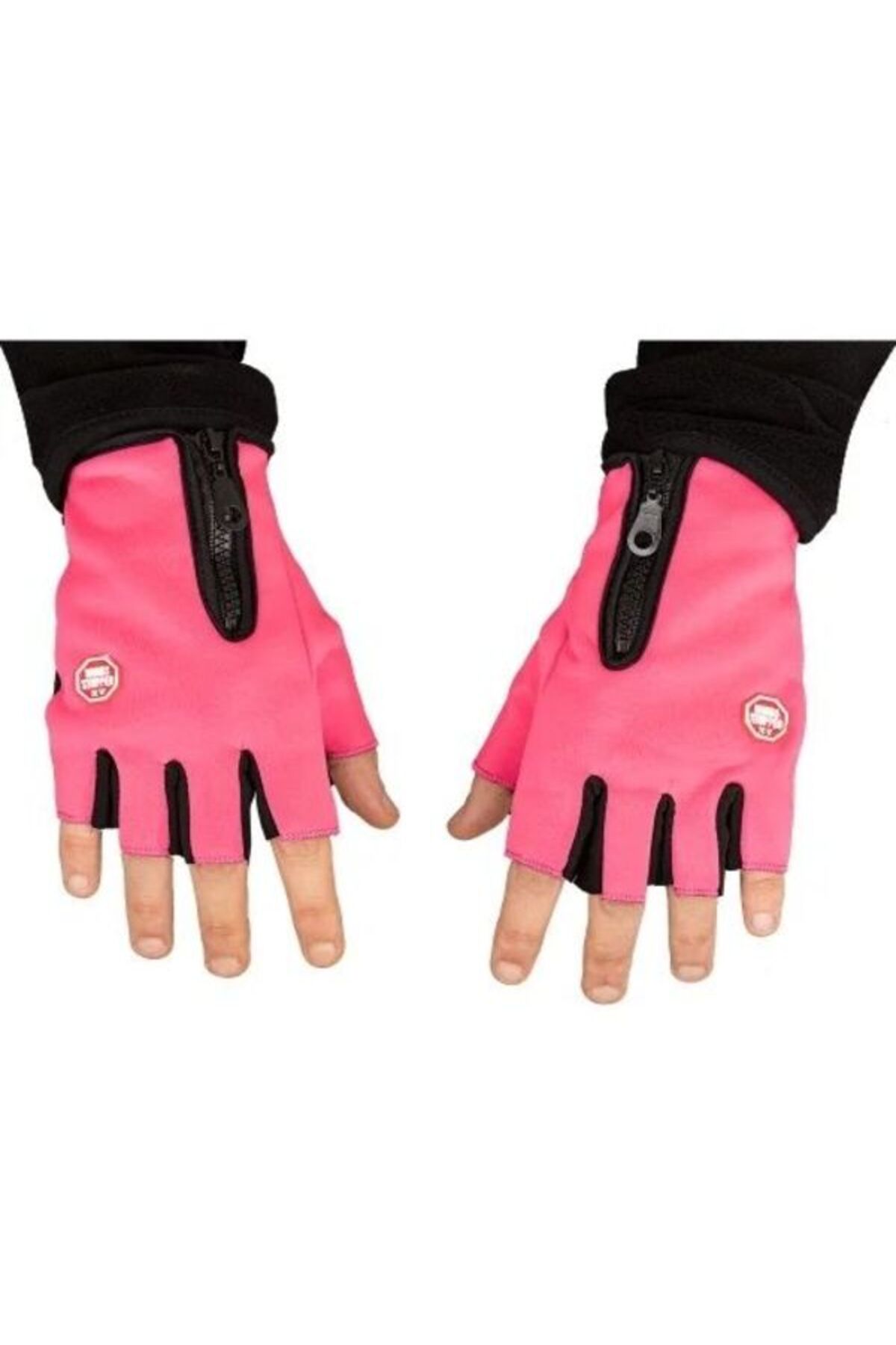 Safari AVM Pembe Yarım Parmak Spor Eldiven görsel 2