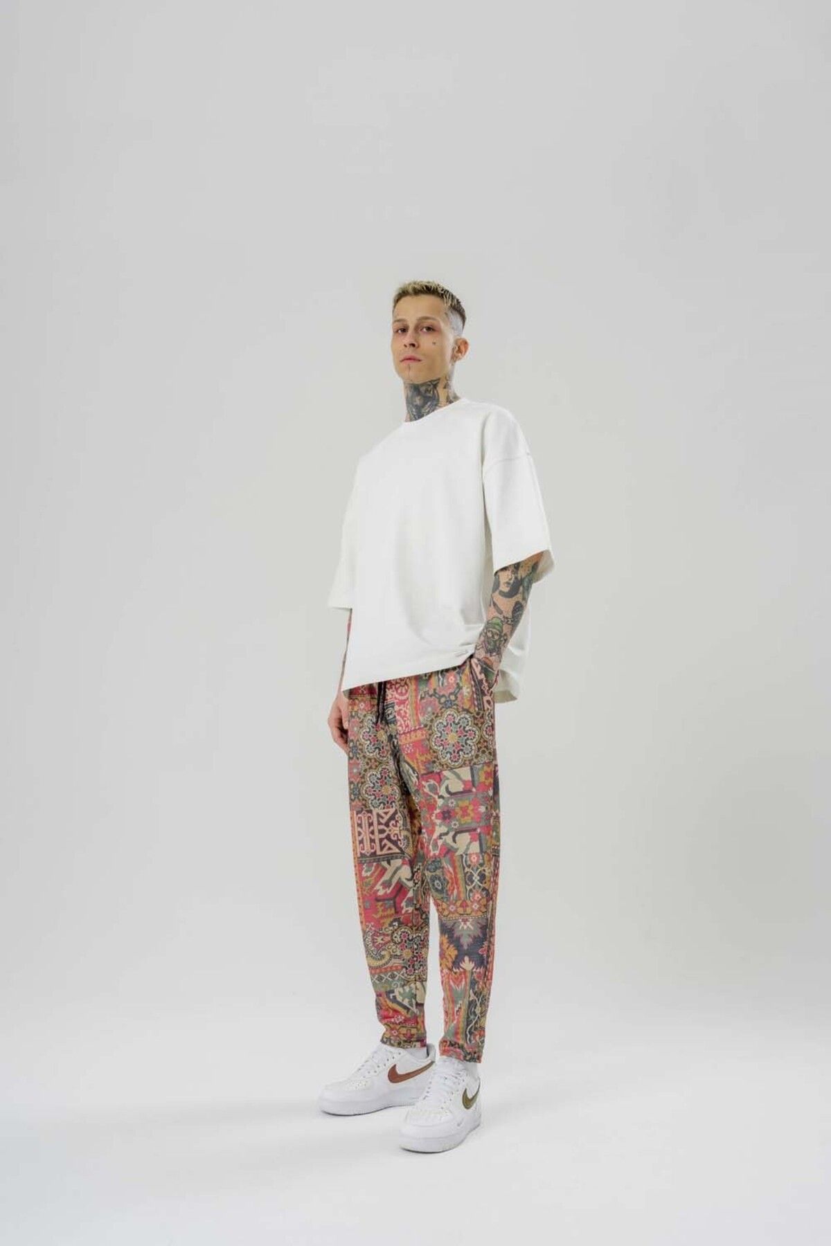 go gang own-Sakura Drip Waist Elastic Carrot Pants 5
