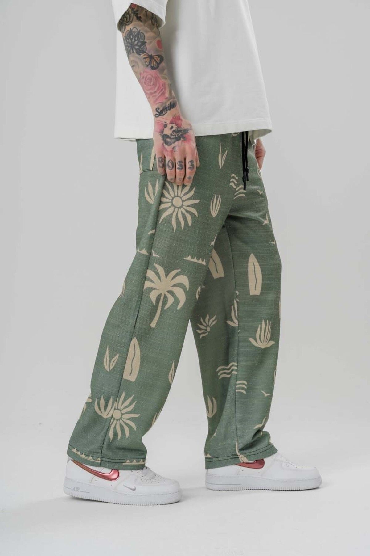شلوار سبز مردانه DRIP TIRE اورجینال go gang own