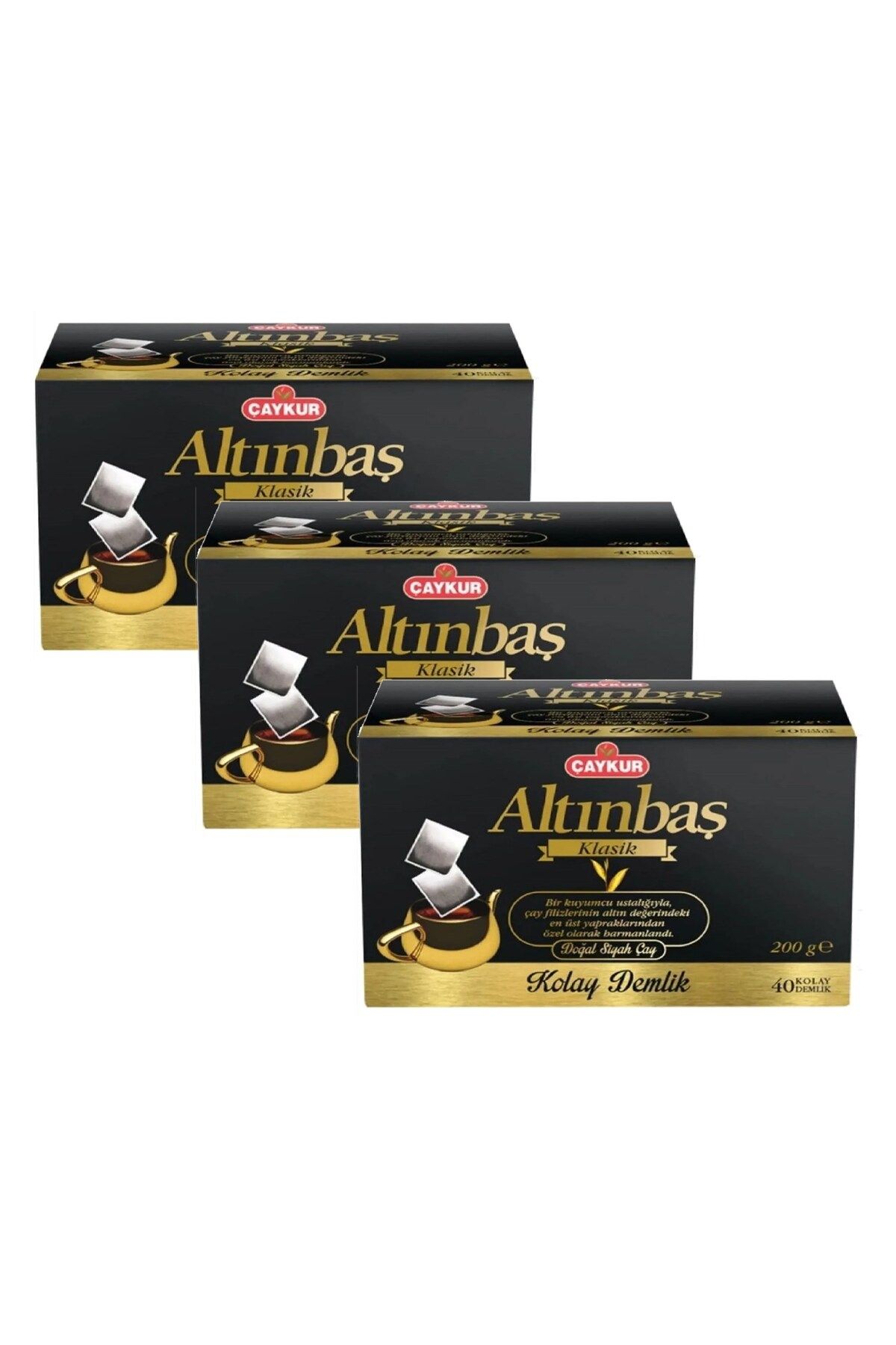 Çaykur Altınbaş Demlik Poşet 40 lı 200 gr x 3 Adet