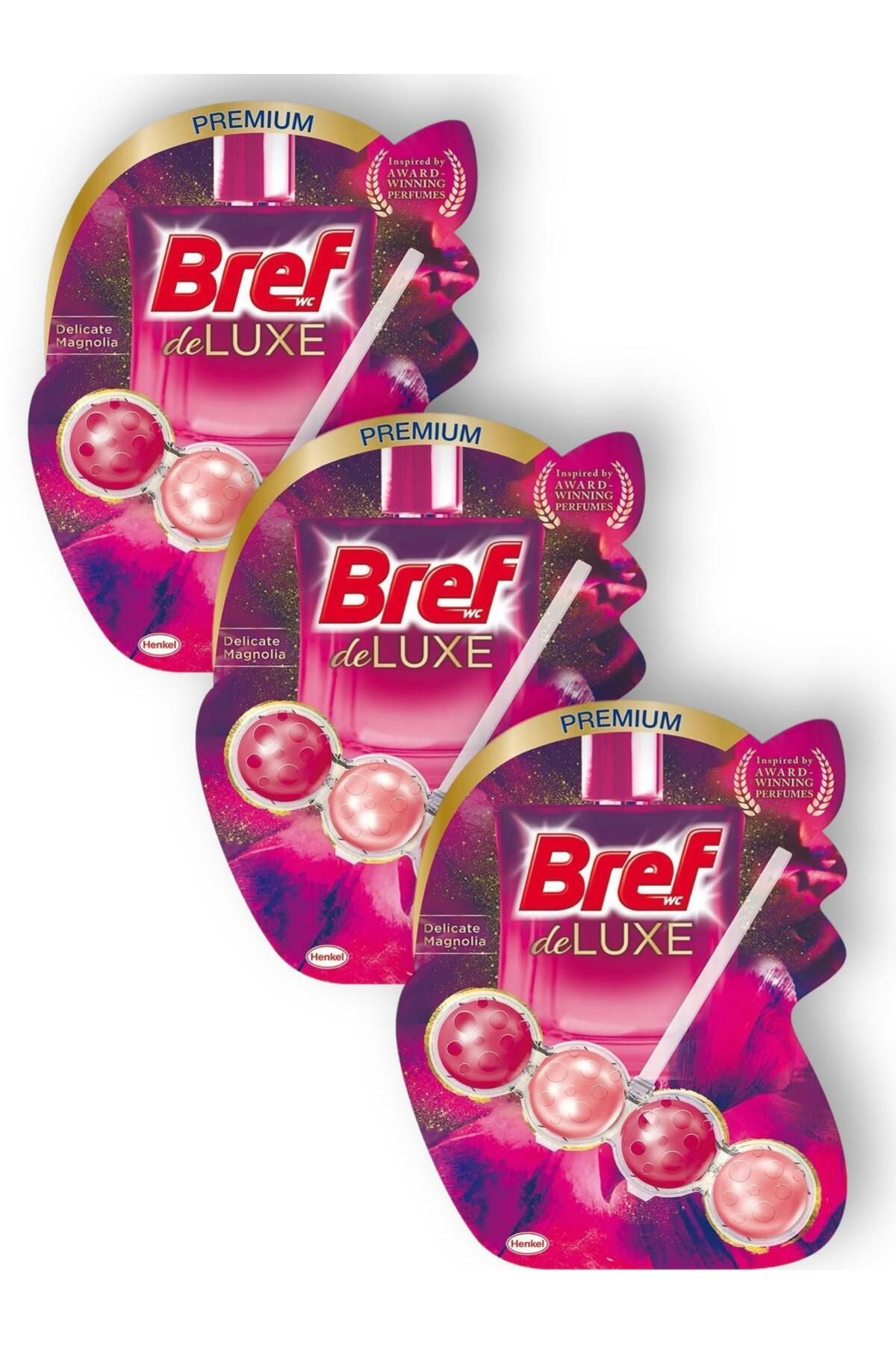 Bref Deluxe Katı Tuvalet Bloğu 3 Adet Manolya Tekli (3'LÜ SET)