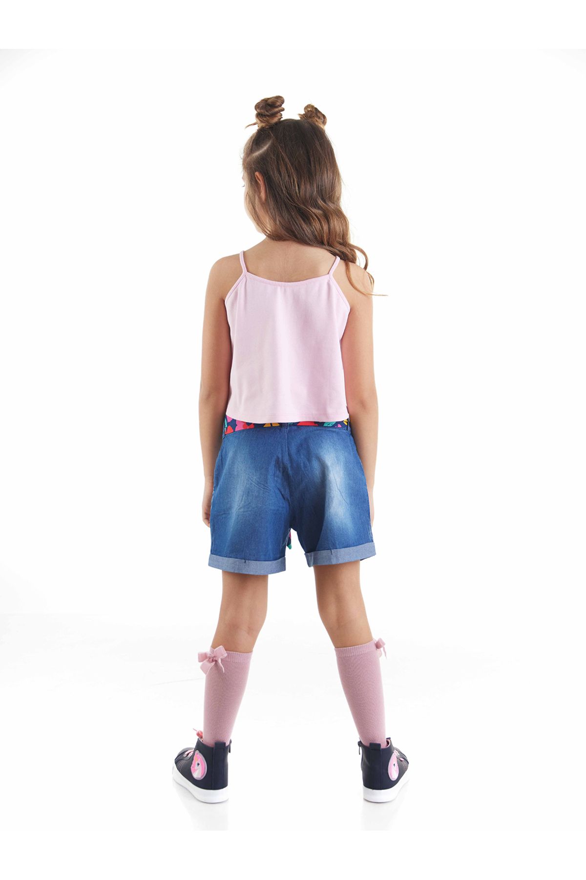 MSHB&G-Set de pantaloni scurți din blugi pentru fete Flower Garden 2