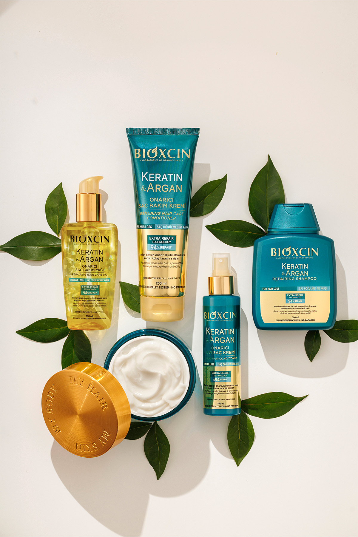 Keratin & Argan Onarıcı Saç Bakım Yağı 150 ml - Yıpranmış Ve Hassas Saçlar 5'li — 86805126316375 — تصویر 8 از 8