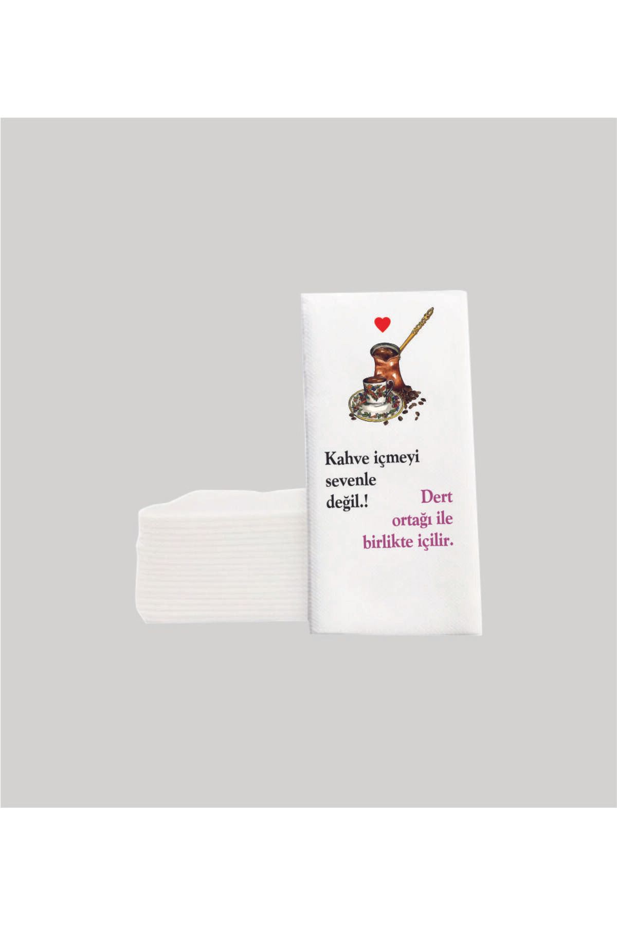 AMBALAJDÜNYAM Kahve Dert Ortağı ile İçilir Kahve Yanı Sunum Peçetesi