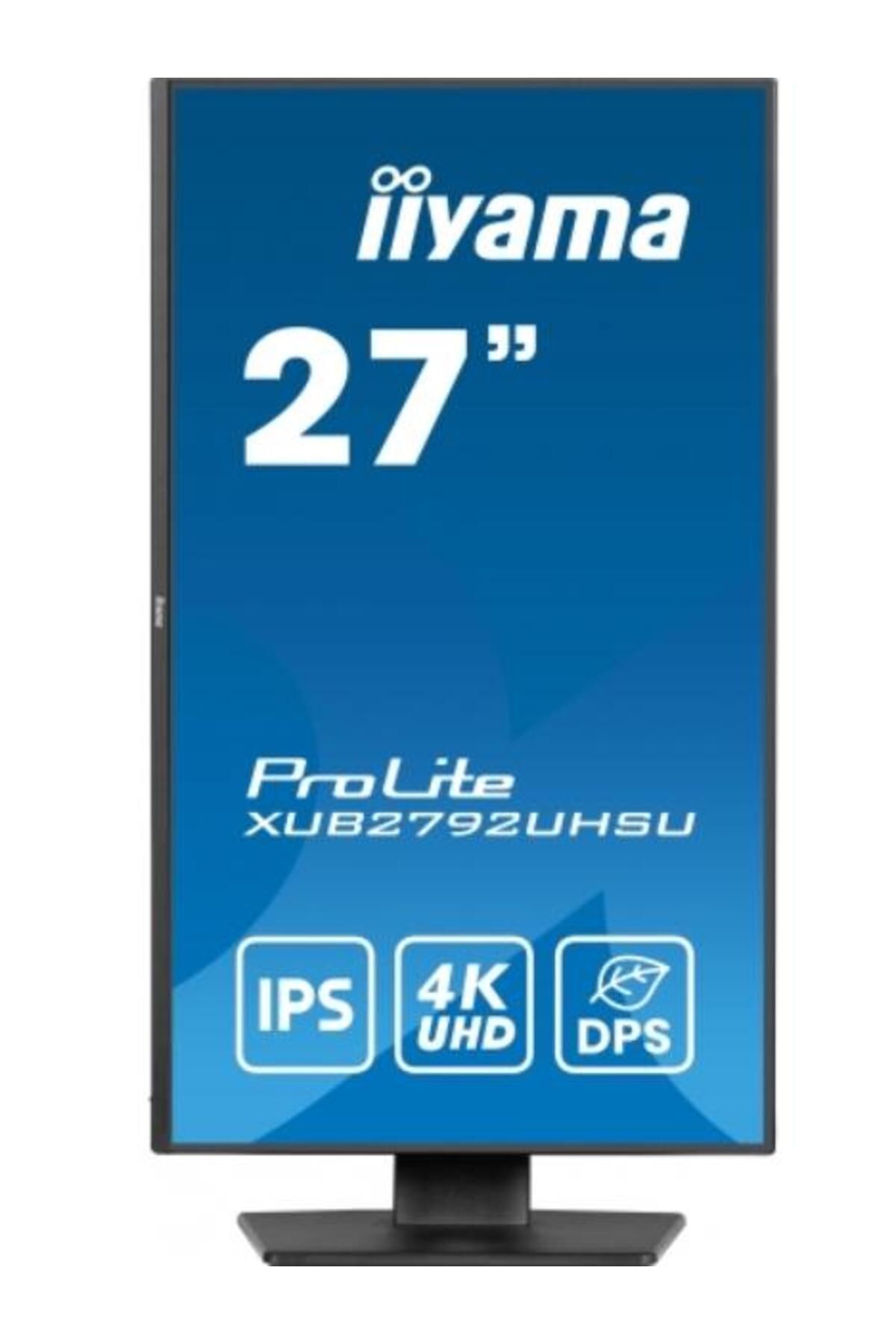IIYAMA-Monitor IPS LED Iiyama 27" XUB2792UHSU-B6, UHD (3840 x 2160), HDMI, DisplayPort, Boxe, Pivot, 4 ms 2