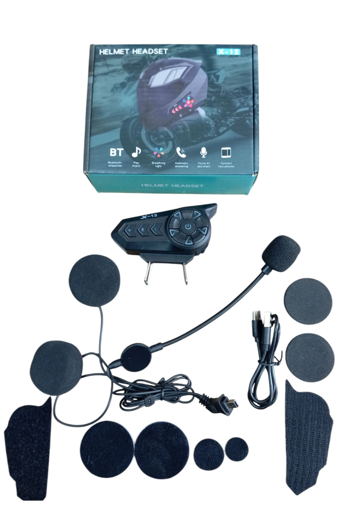 FHE-EW まみ （12入） Helmet HEADSET X-12 İNTERKOM BLUETOOTH 5.1 - Fiyatı, Yorumları