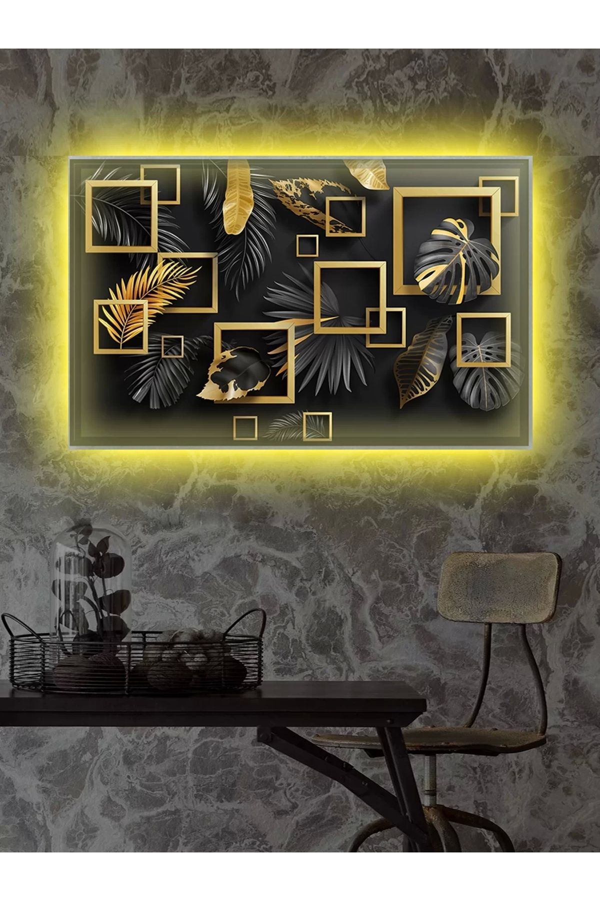feifei Led Işıklı Dekoratif Kare Tablo (hediyelik)