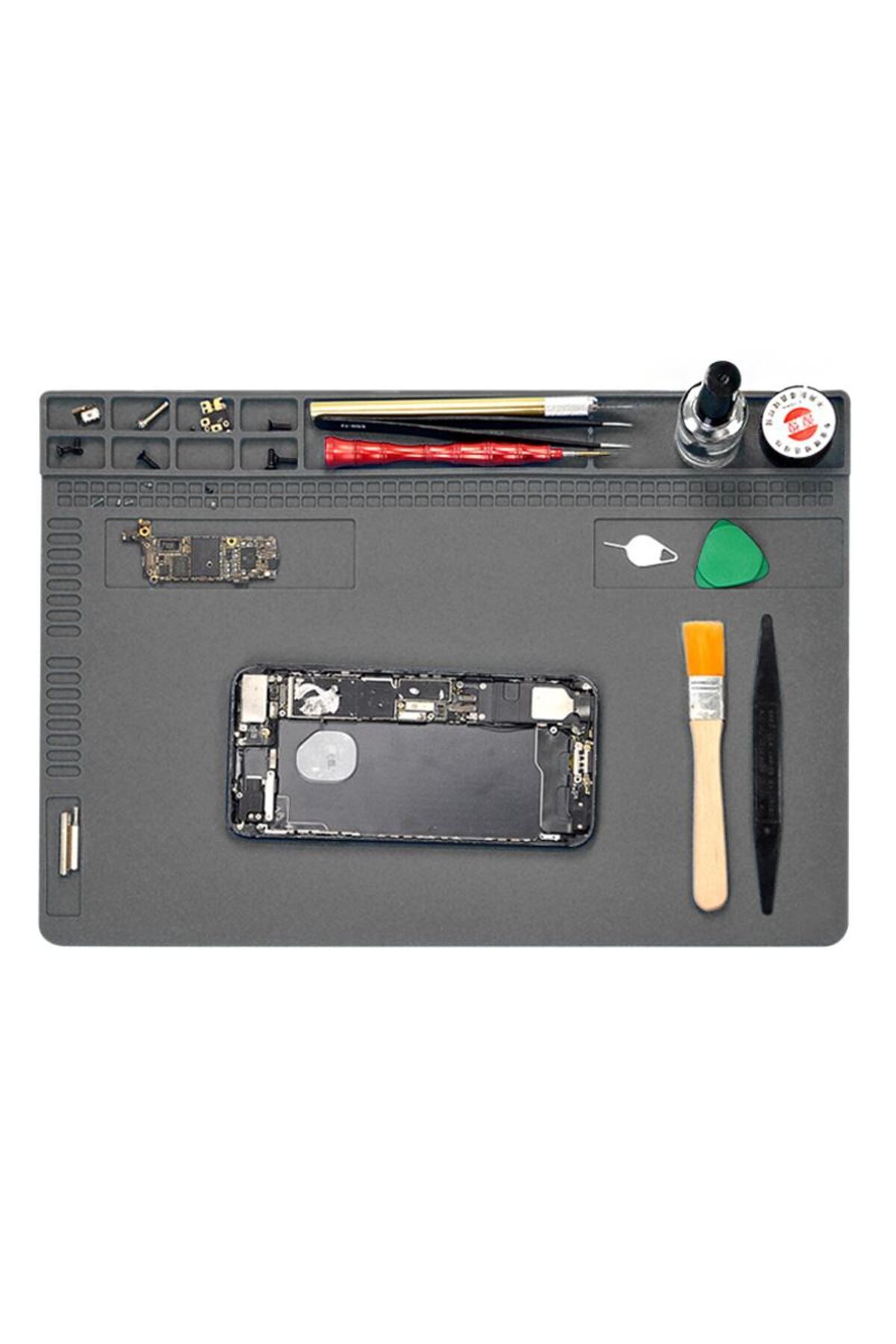 Weather Forecast Silikon Isıya Dayanıklı Lehimleme Manyetik Cep Telefonu Onarım Tamir Matı cin929