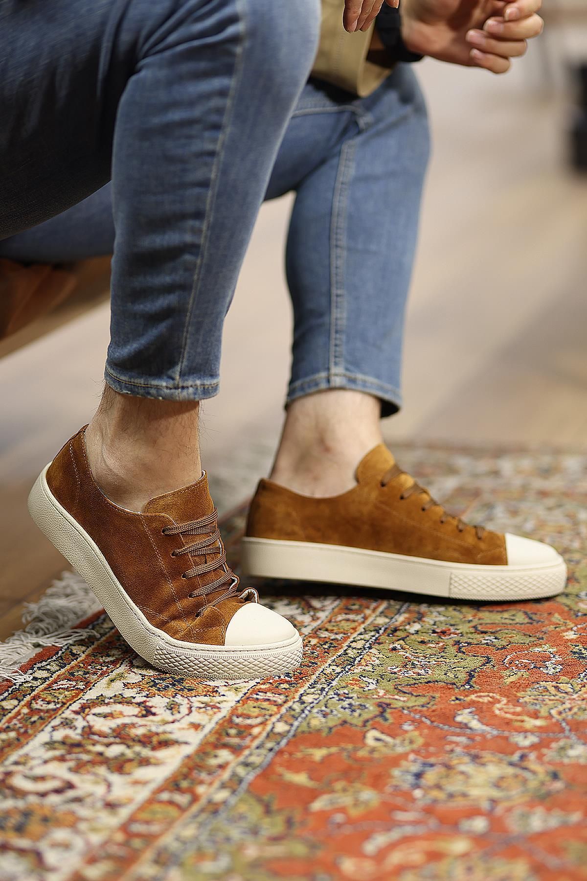 کفش های کژوال مردانه ورزشی جیر واقعی TABA با کمبود 666 25 Shoetyle