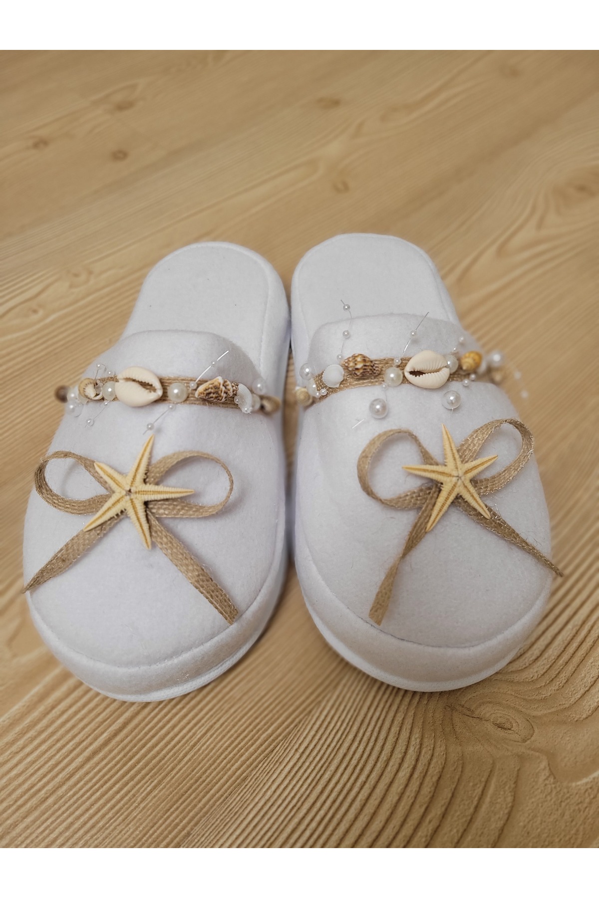 Stilo Hüner Aksesuar Kadın Deniz Yıldızı Anne Taç Terlik Bebek Prens Taç Lohusa Seti fotoğrafı 2 (önizleme)