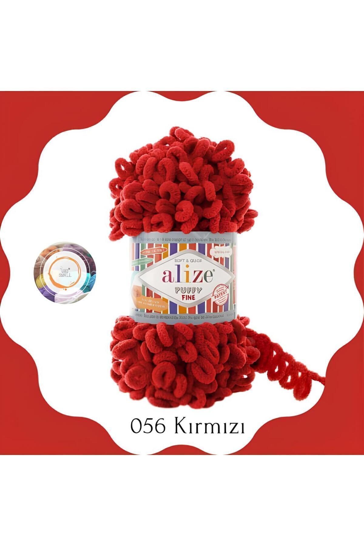 Puffy Fine 56 El Örgü Ipliği Küçük Ilmek (TEKLİ) - 100 Gr. 14.5mt. Parmak Ipi, Battaniye Ipi