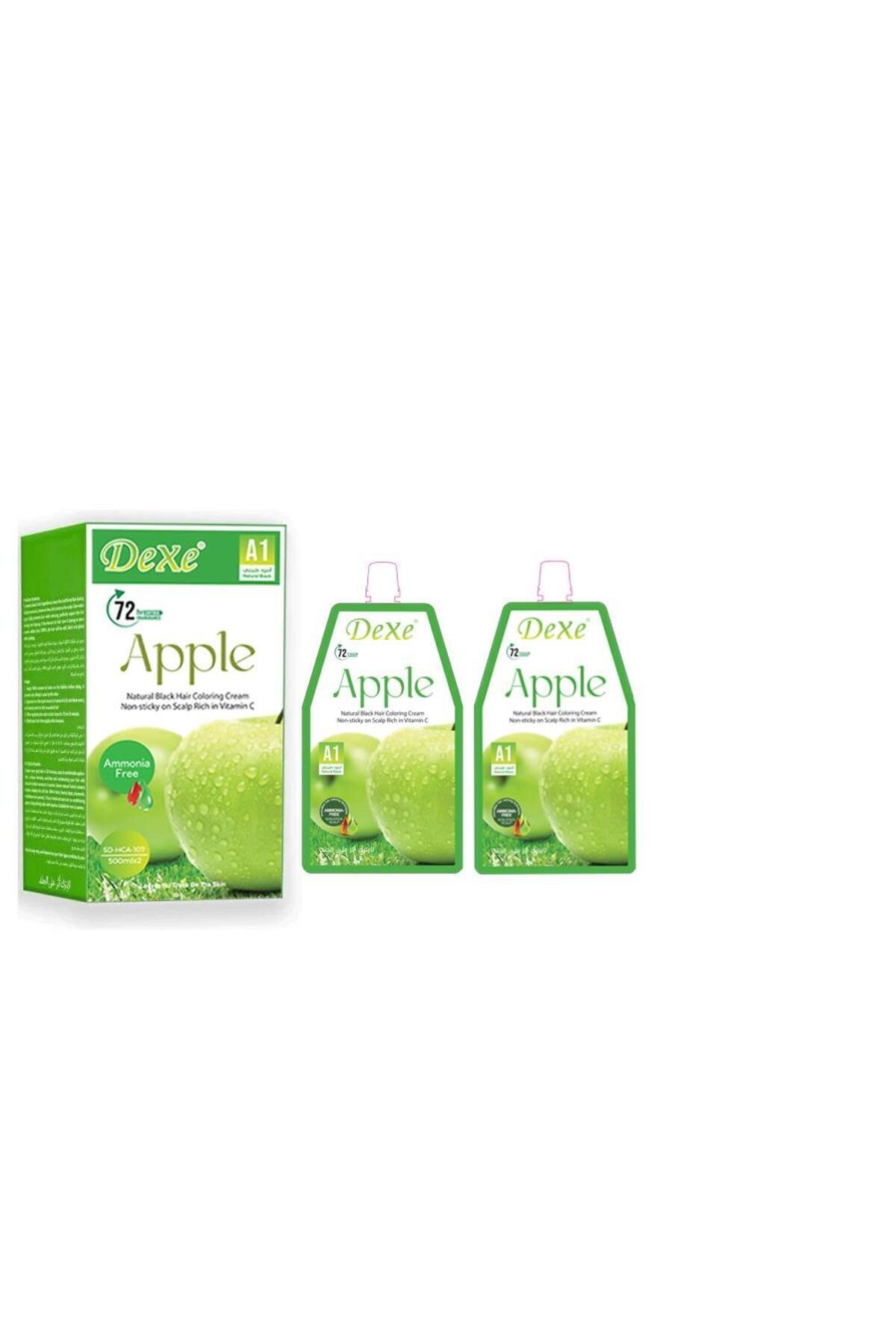 Dexe-Apple Cream Hair Colour Ammonia Free 500ml 500ml Natural Black Apple A1 1