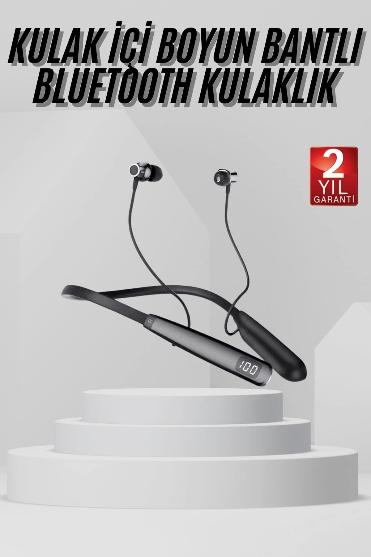 ASTRALTECH Boyun Askılı 100 Saat Kablosuz Kulaklık Göstergeli Bluetooth Kulaklık