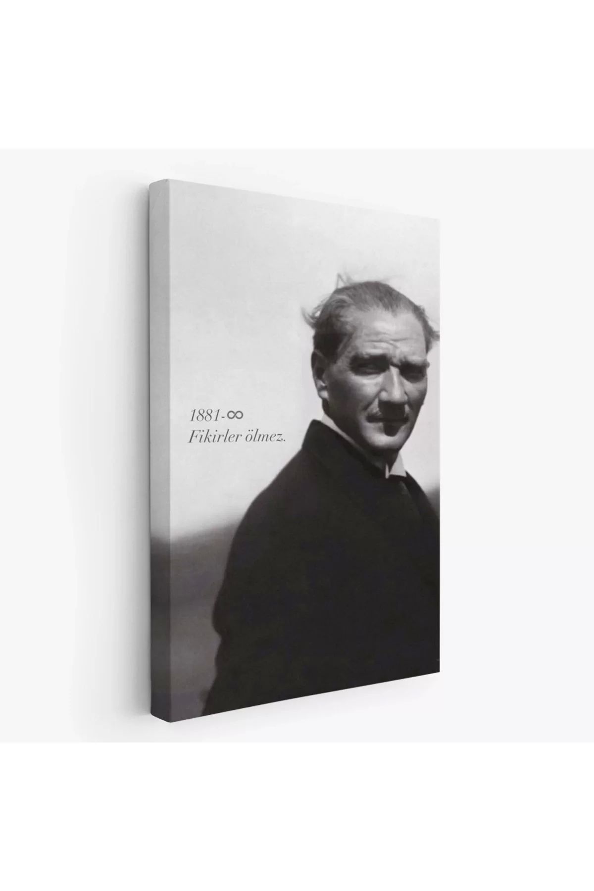 feifei Atatürk Portre Tablosu Mustafa Kemal Atatürk Dikdörtgen Dekoratif Kanvas Tablo-fd-128