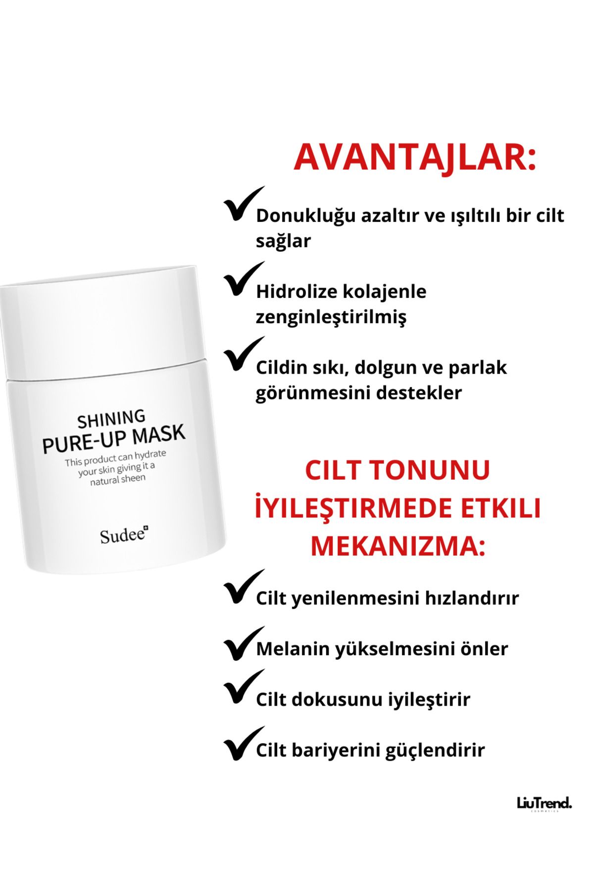 Sudee-Shining Pure-Up Mask 52 ml Night Mask with Illuminating Effect for Shining Skin 3