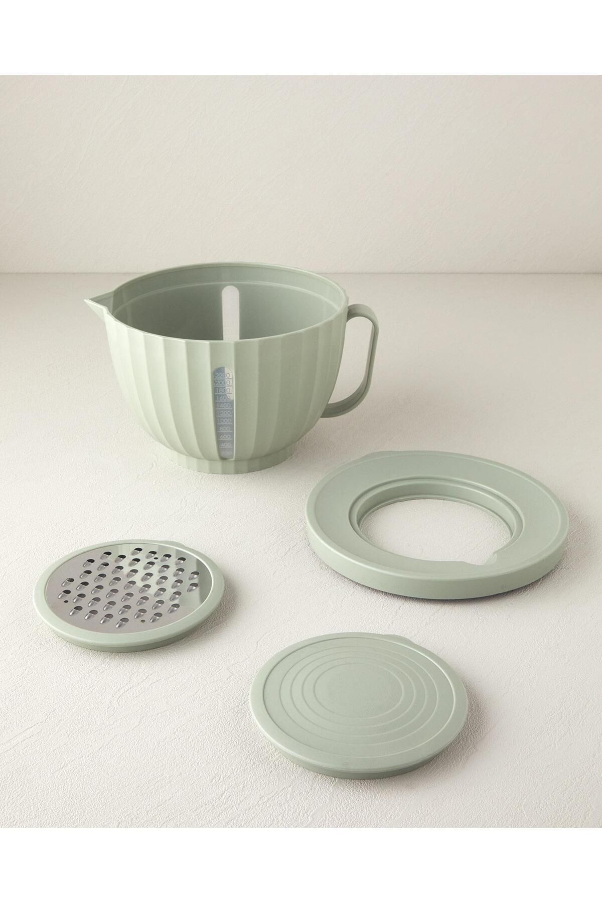English Home Canela Plastik 4 Parça Karıştırma Kabı 2,6 L Yeşil