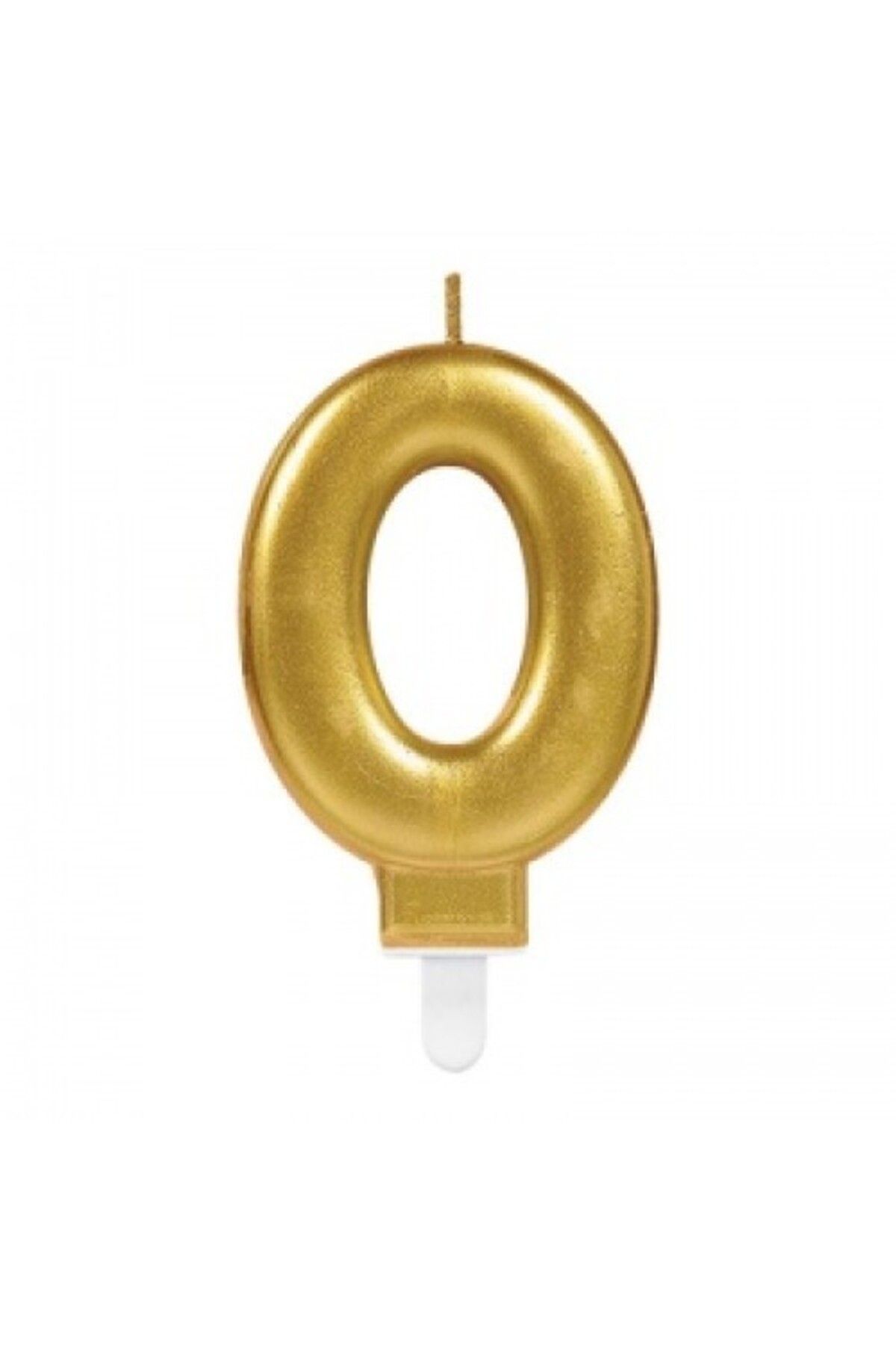 İsmiyle Al 0 Rakam Mum Gold Renk