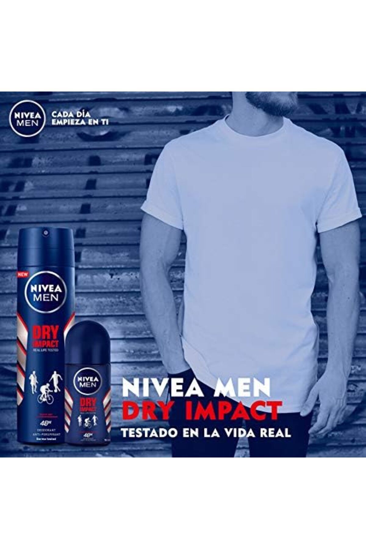 NIVEA-مزيل عرق دراي إمباكت رول أون للرجال من نيفيا، 50 مل، منعش 7