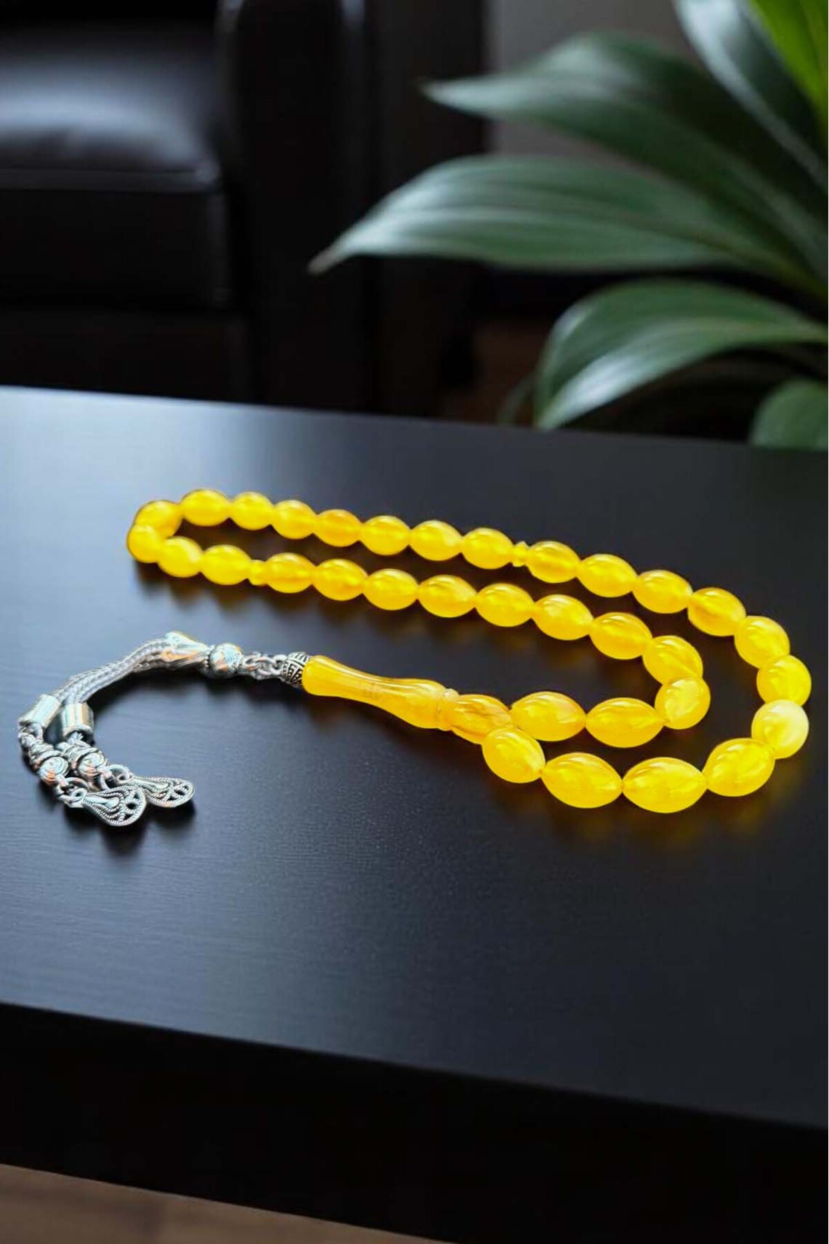 Men's Beirut Drop Amber Rosary