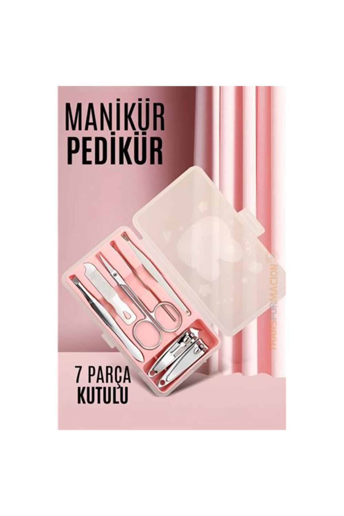 TYYLİ Manikür Pedikür Kiti 7 Parça Kutulu Profesyonel Kit