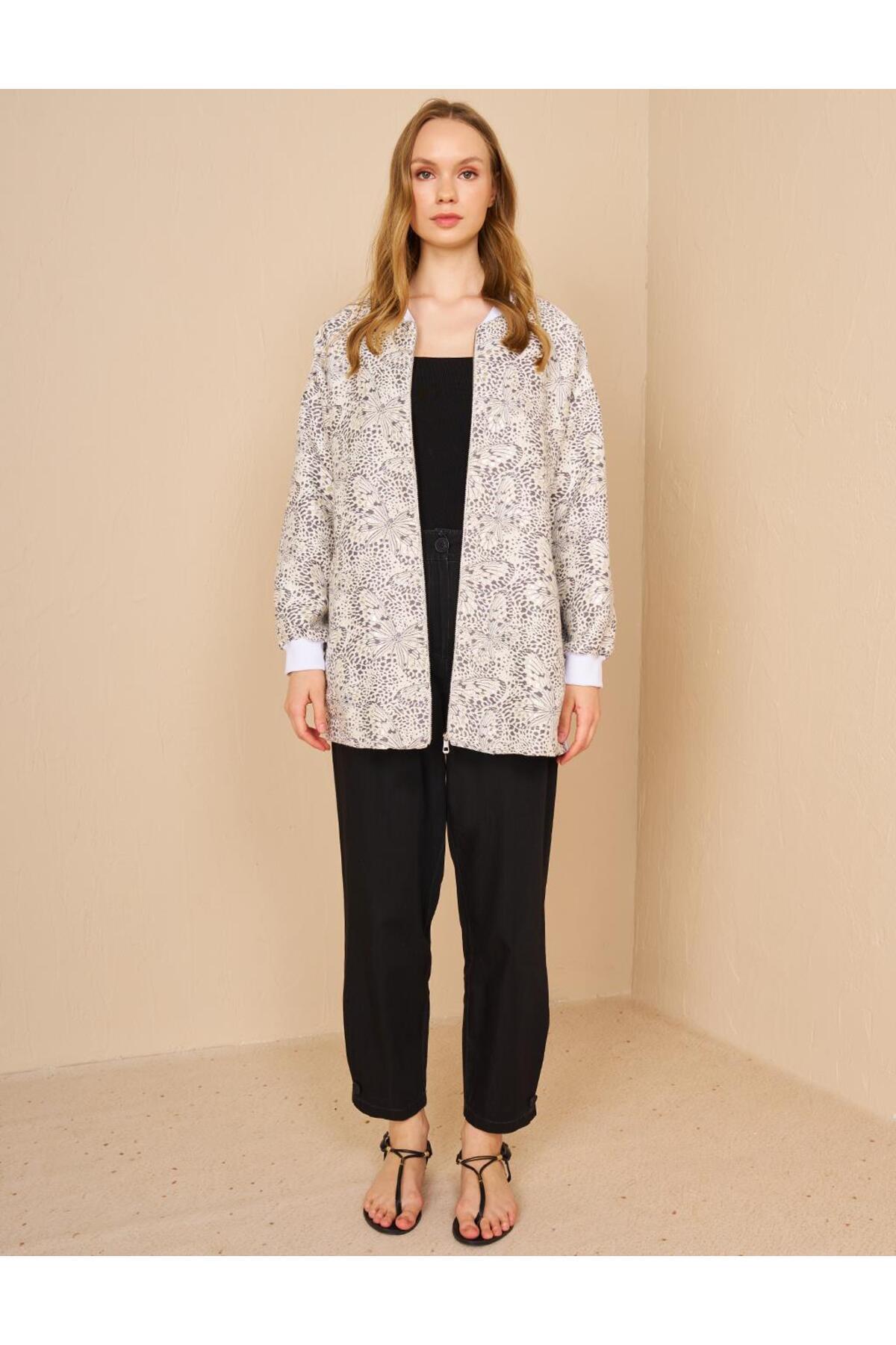 Kayra-Denim Garnıli Jacquard Jacket and Smoked 3