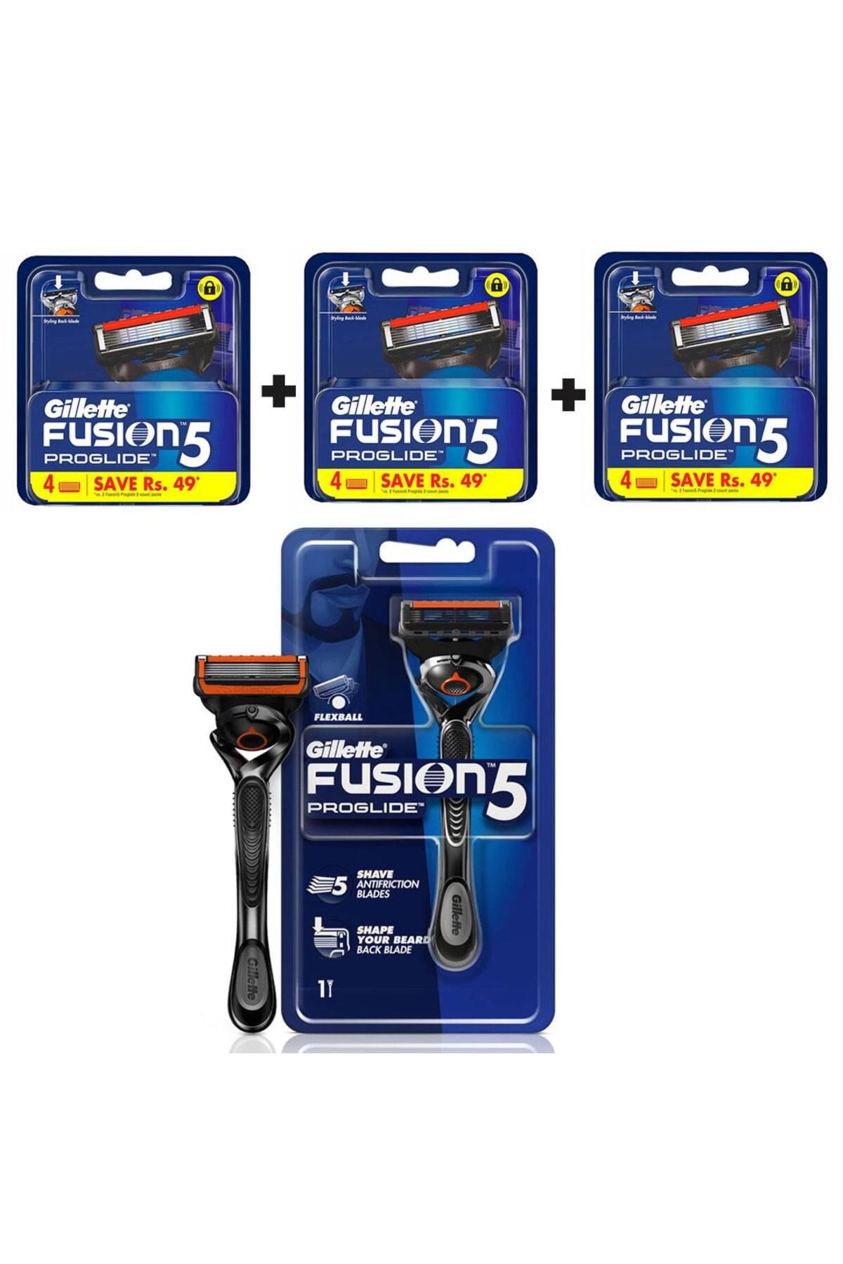 Gillette-شفرات حلاقة بديلة لآلة الحلاقة Fusion5 Proglide Flexball، 4 قطع، 3 قطع 2
