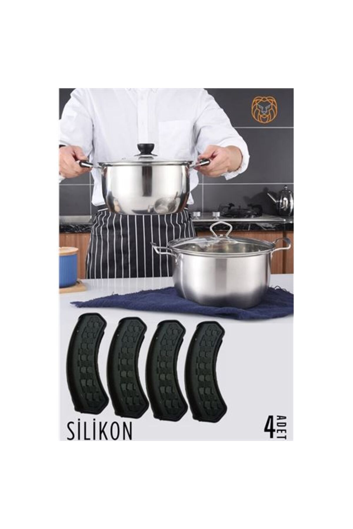 karadağsb Tencere Tutucu Silikon 4 Adet