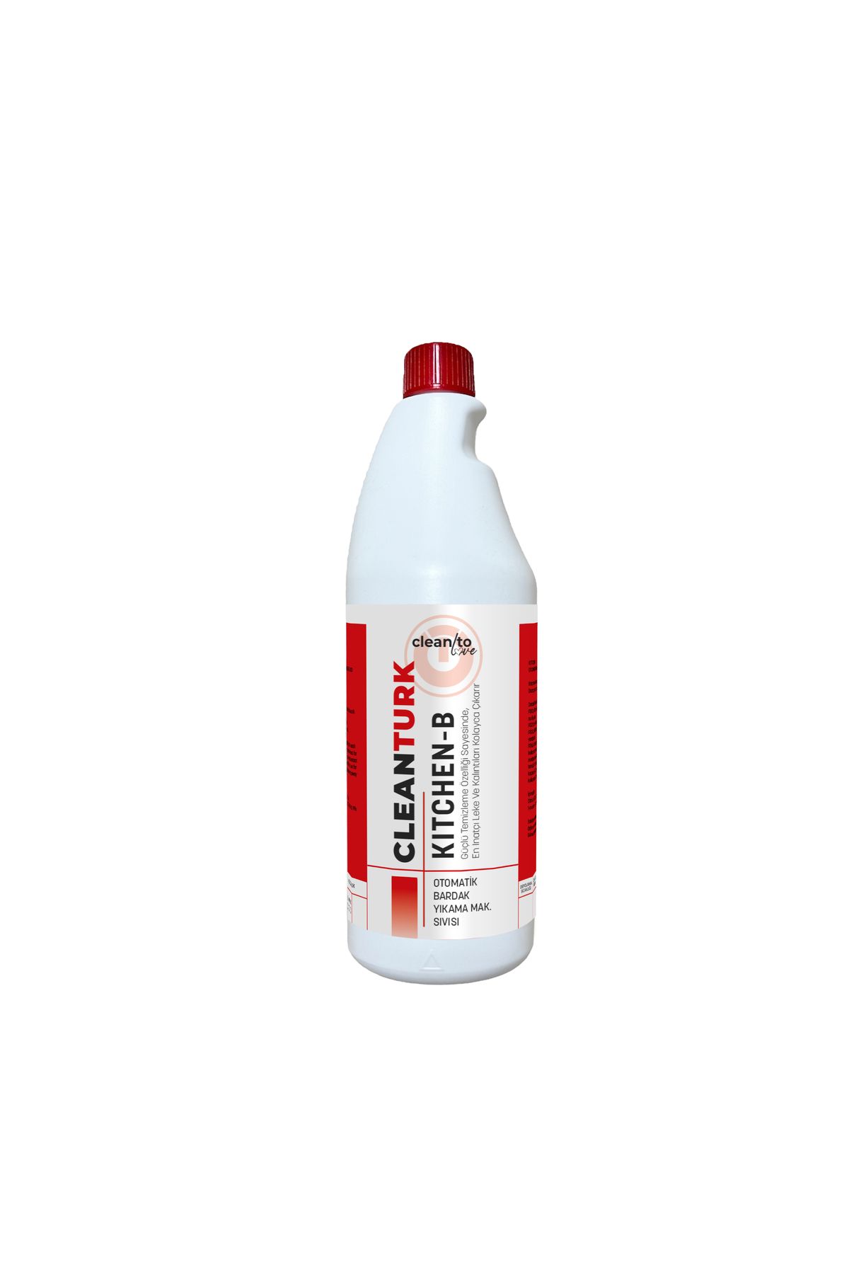 CleanTurk KITCHEN-B Bardak Yıkama Makinası Deterjanı | Leke Bırakmayan Sanayi Tipi Güçlü Temizlik 1 LT