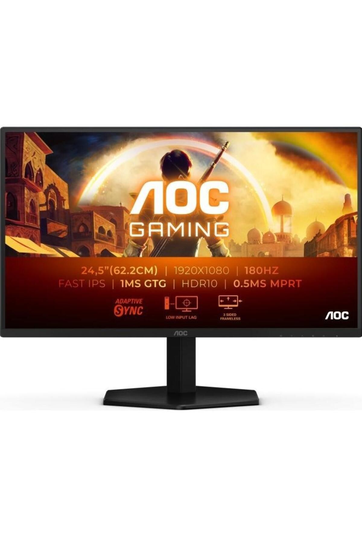 Aoc-Monitor Gaming Fast IPS LED AOC 24.5" 25G42E, Full HD (1920 x 1080), HDMI, DisplayPort, 180 Hz, 1 ms 1